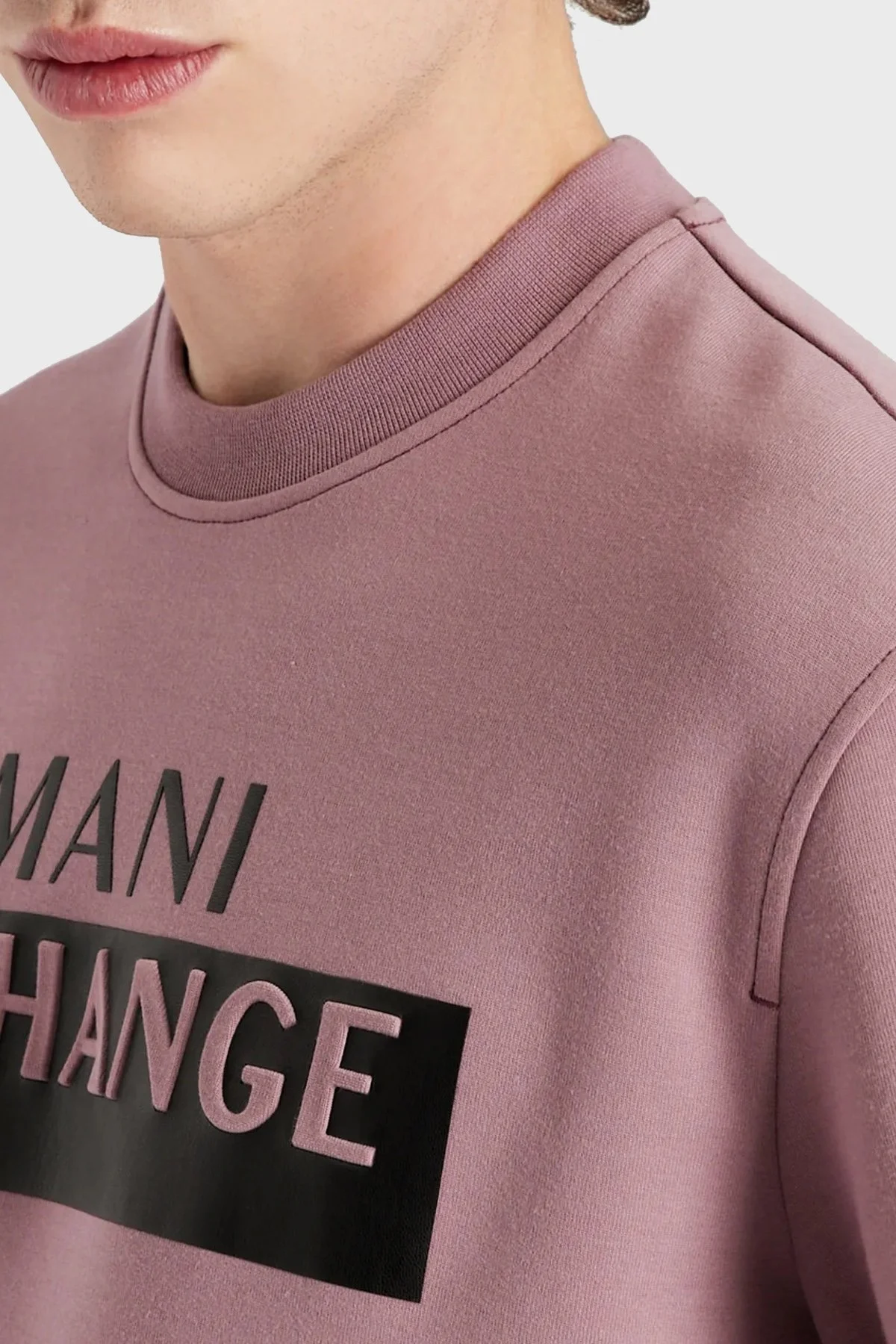 Armani Exchange Pamuklu Logolu Regular Fit Bisiklet Yaka Erkek Sweat 6LZMBE ZJCAZ 1316 GÜL - 6