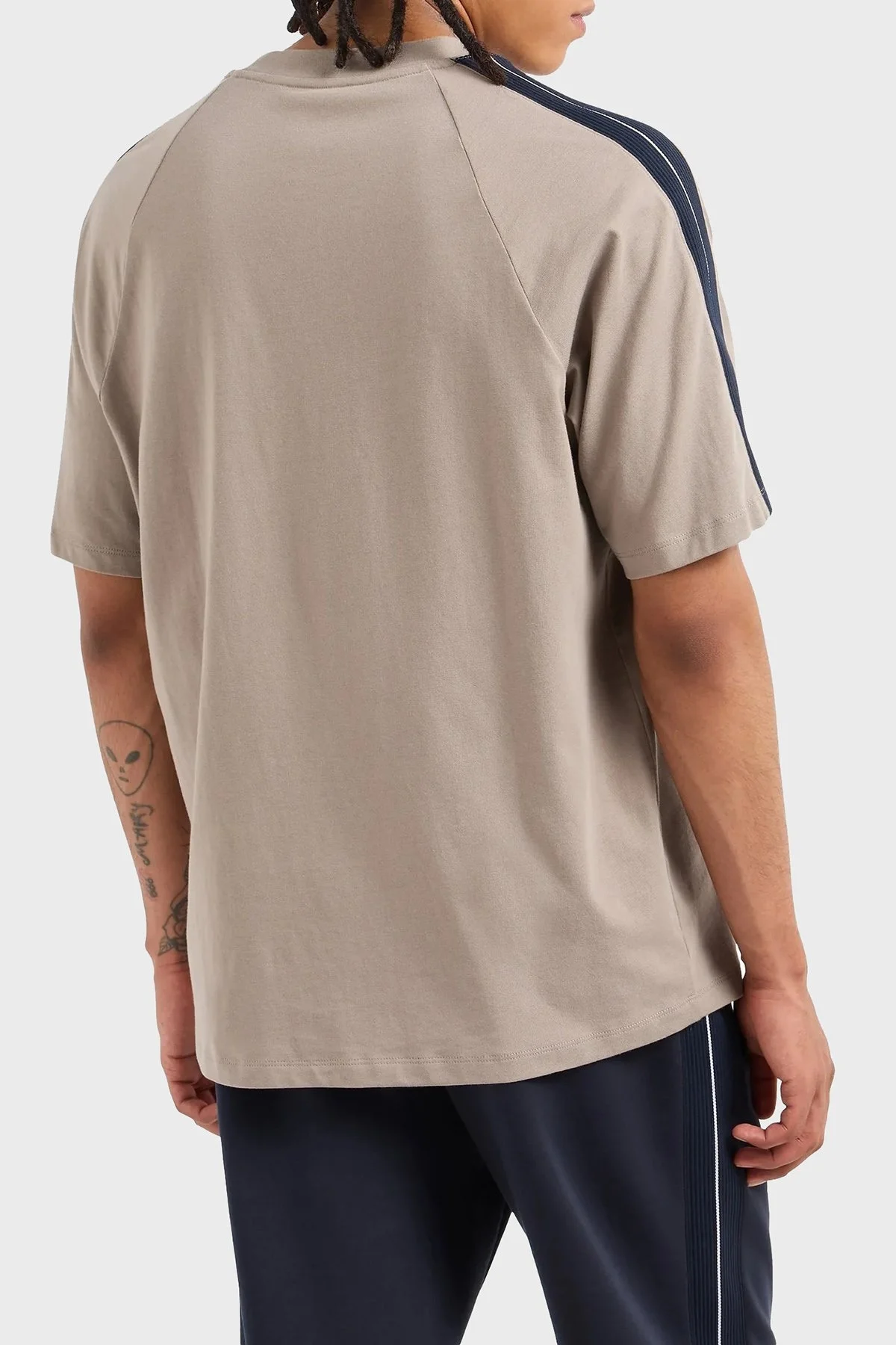 Armani Exchange Pamuklu Logolu Regular Fit Bisiklet Yaka Erkek T Shirt 6DZTJE ZJ9JZ 17AC VİZON - 3