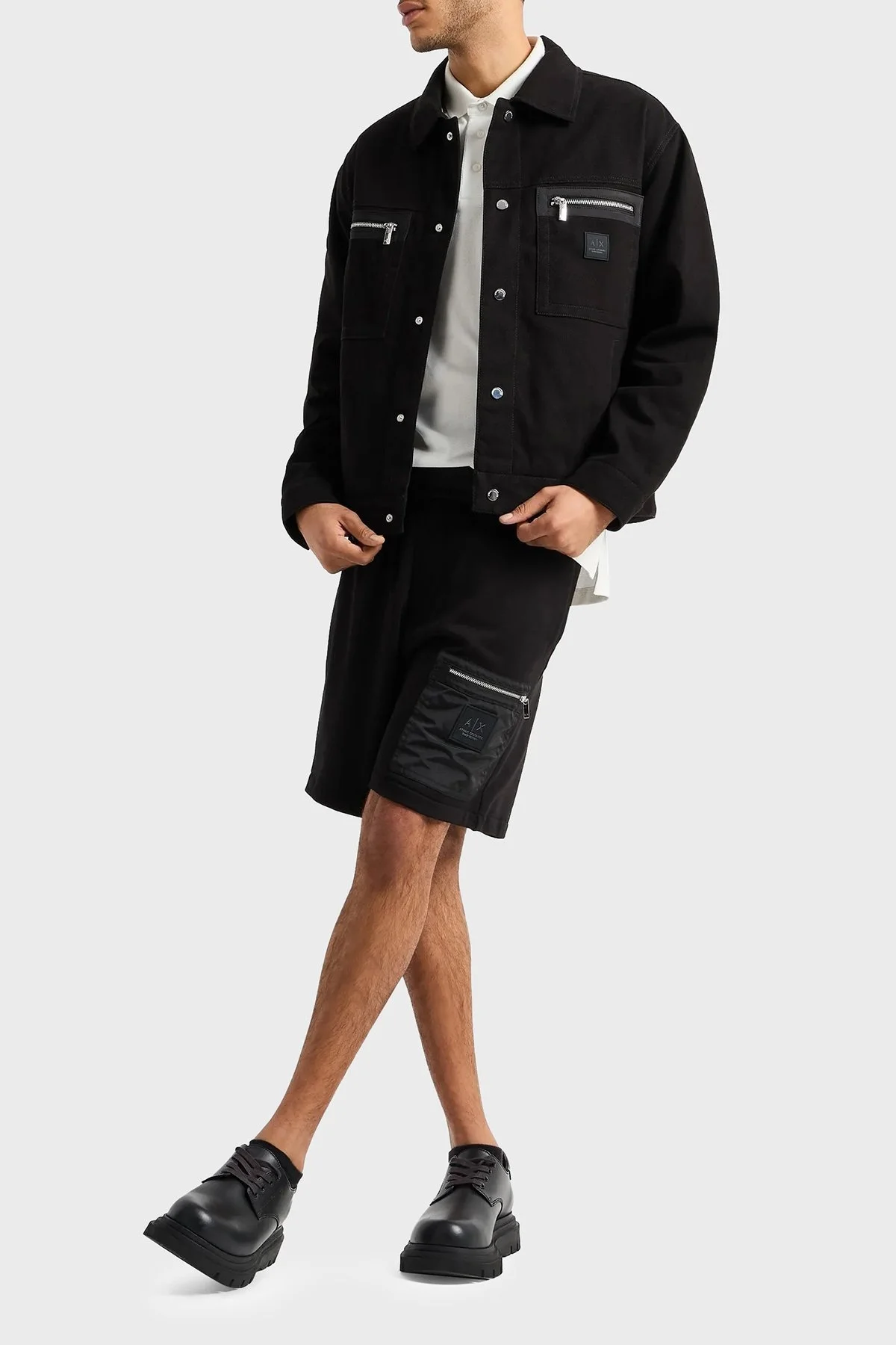 Armani Exchange Pamuklu Logolu Regular Fit Erkek Ceket XM000038 AF10326 UC001 SİYAH - 3