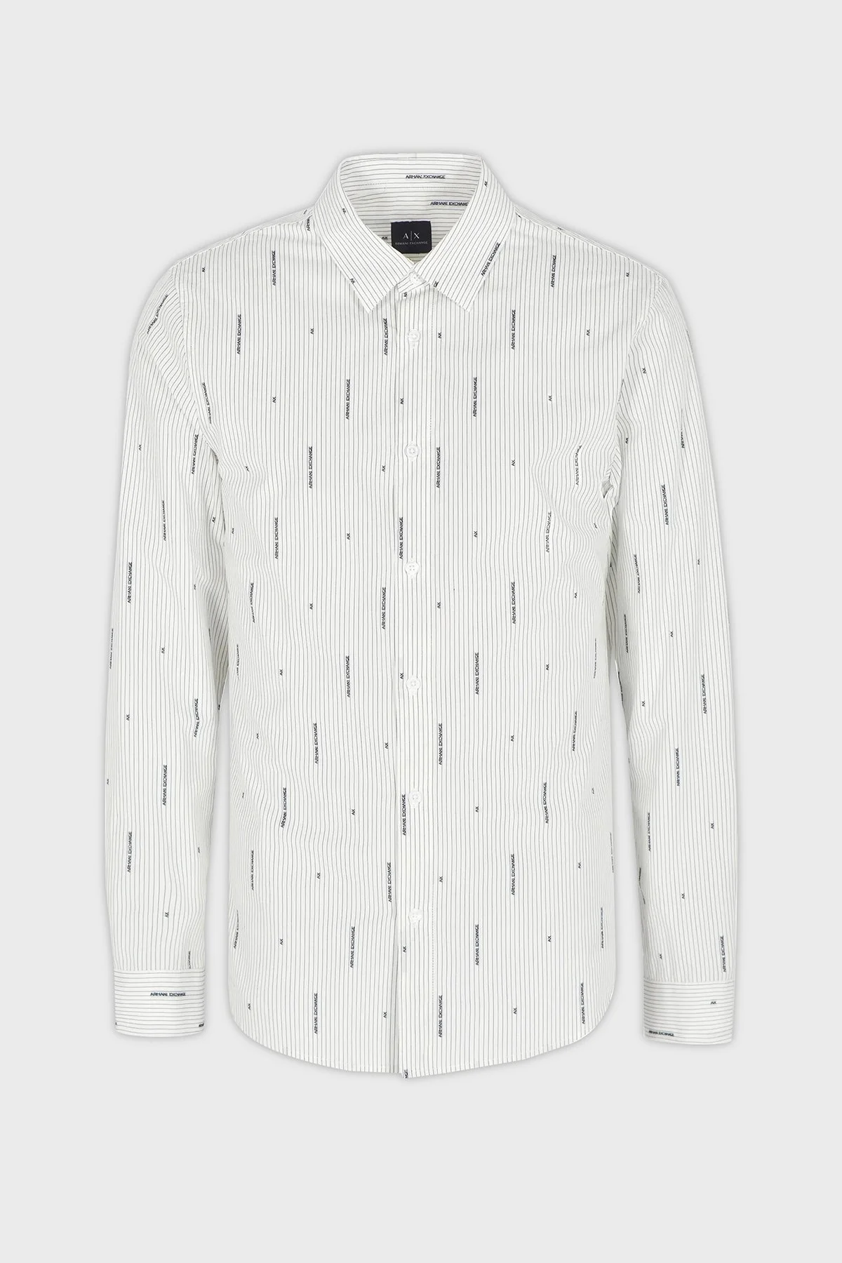 Armani Exchange Pamuklu Logolu Regular Fit Erkek Gömlek 6DZC06 ZN5DZ 51BA BEYAZ - 5