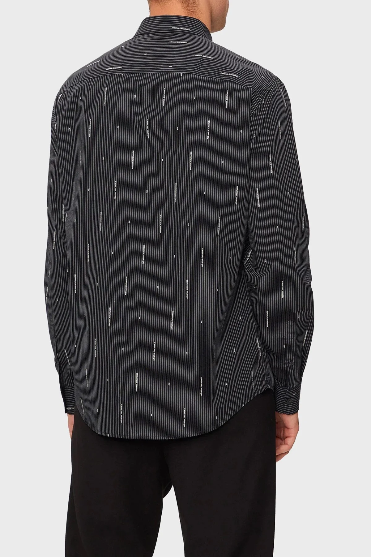 Armani Exchange Pamuklu Logolu Regular Fit Erkek Gömlek 6DZC06 ZN5DZ 55JX LACİVERT - 3