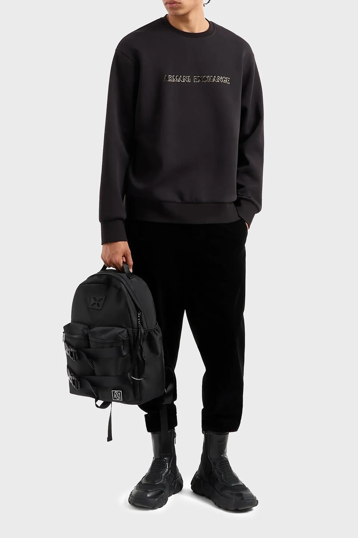 Armani Exchange Pamuklu Logolu Regular Fit Erkek Sweat XM000082 AF10818 UC001 SİYAH - 2