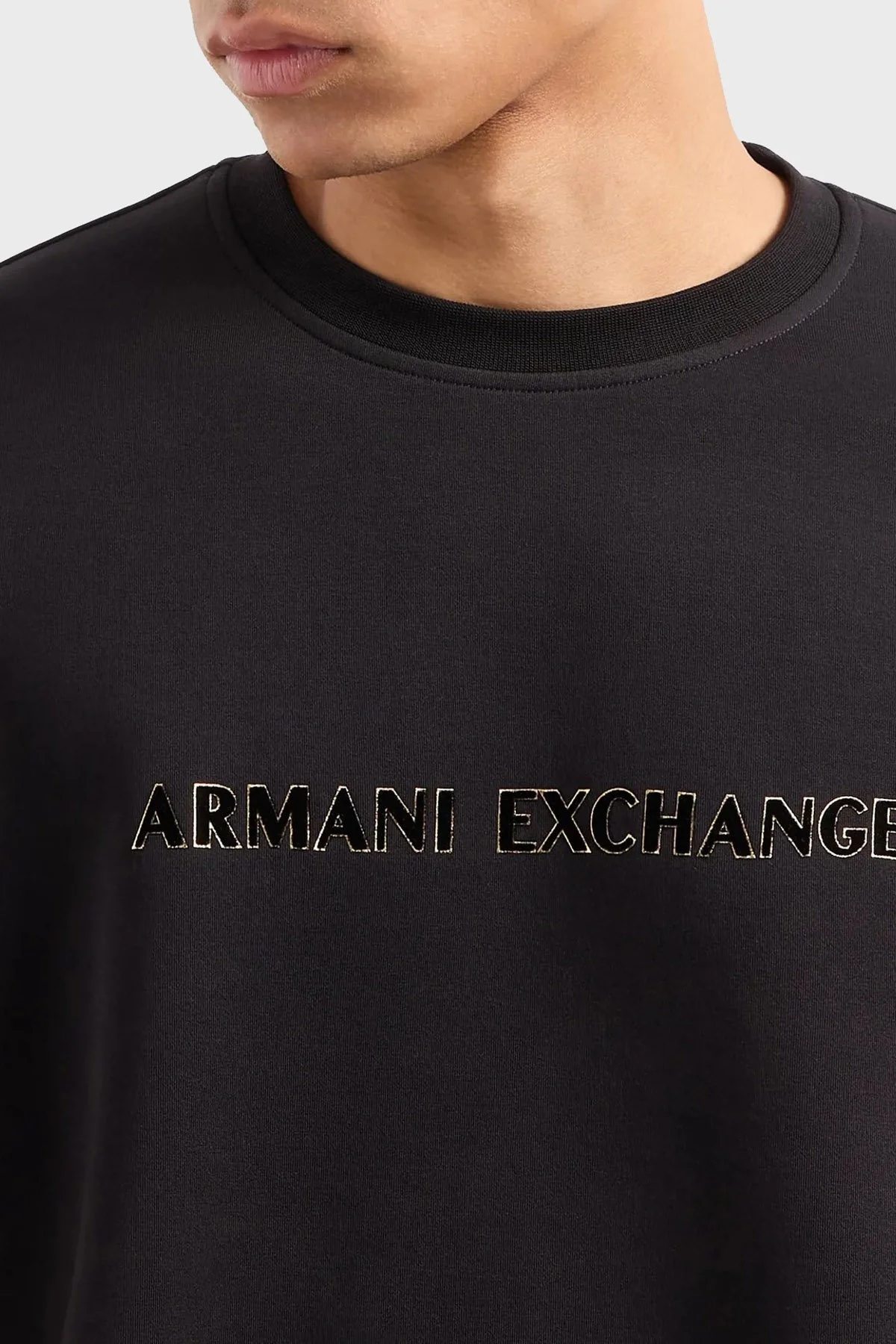 Armani Exchange Pamuklu Logolu Regular Fit Erkek Sweat XM000082 AF10818 UC001 SİYAH - 4
