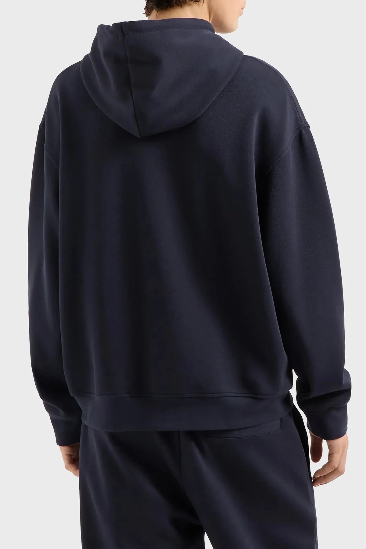 Armani Exchange Pamuklu Logolu Regular Fit Kapüşonlu Erkek Sweat 6DZMJB ZJNKZ 1510 LACİVERT - 2