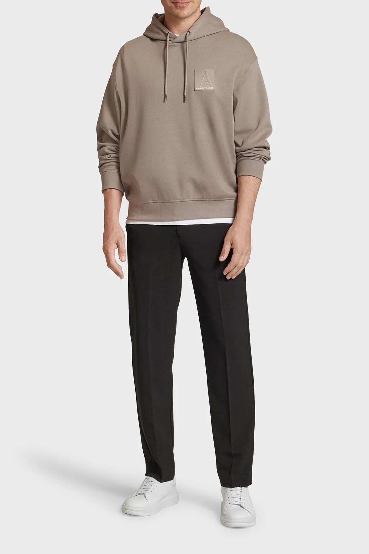 Armani Exchange Pamuklu Logolu Regular Fit Kapüşonlu Erkek Sweat 6DZMJB ZJNKZ 17AC VİZON - 3