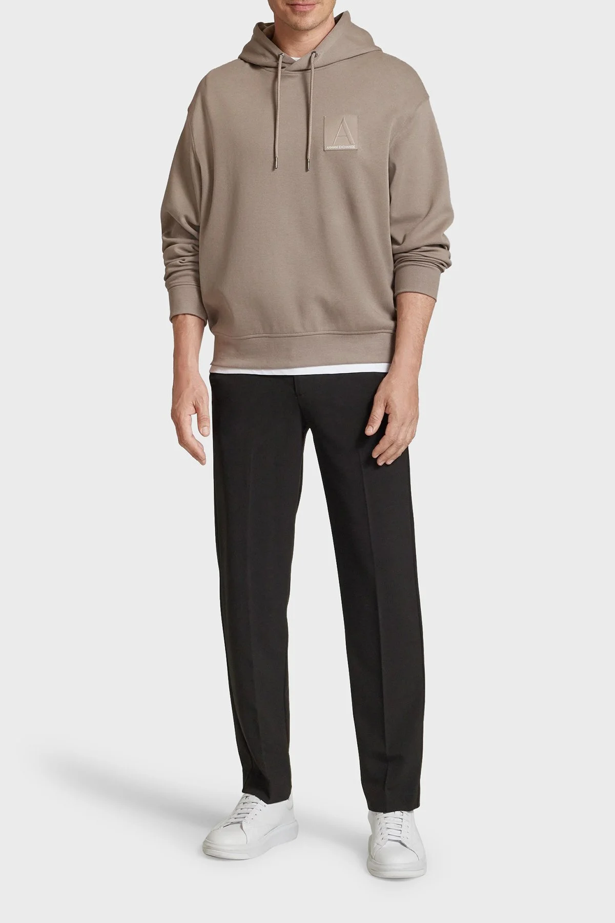Armani Exchange Pamuklu Logolu Regular Fit Kapüşonlu Erkek Sweat 6DZMJB ZJNKZ 17AC VİZON - 3
