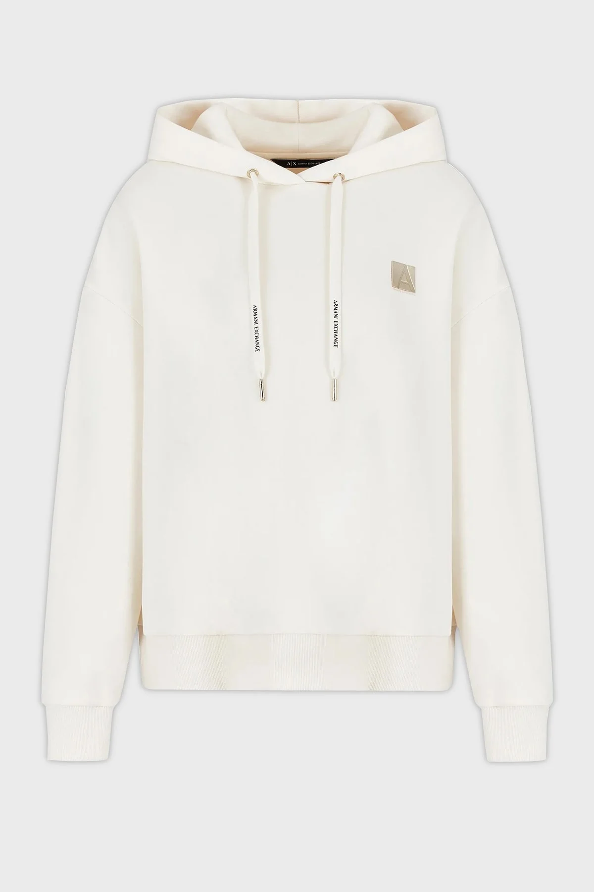 Armani Exchange Pamuklu Logolu Regular Fit Kapüşonlu Yaka Bayan Sweat 6DYM61 YJFYZ 1130 EKRU - 4