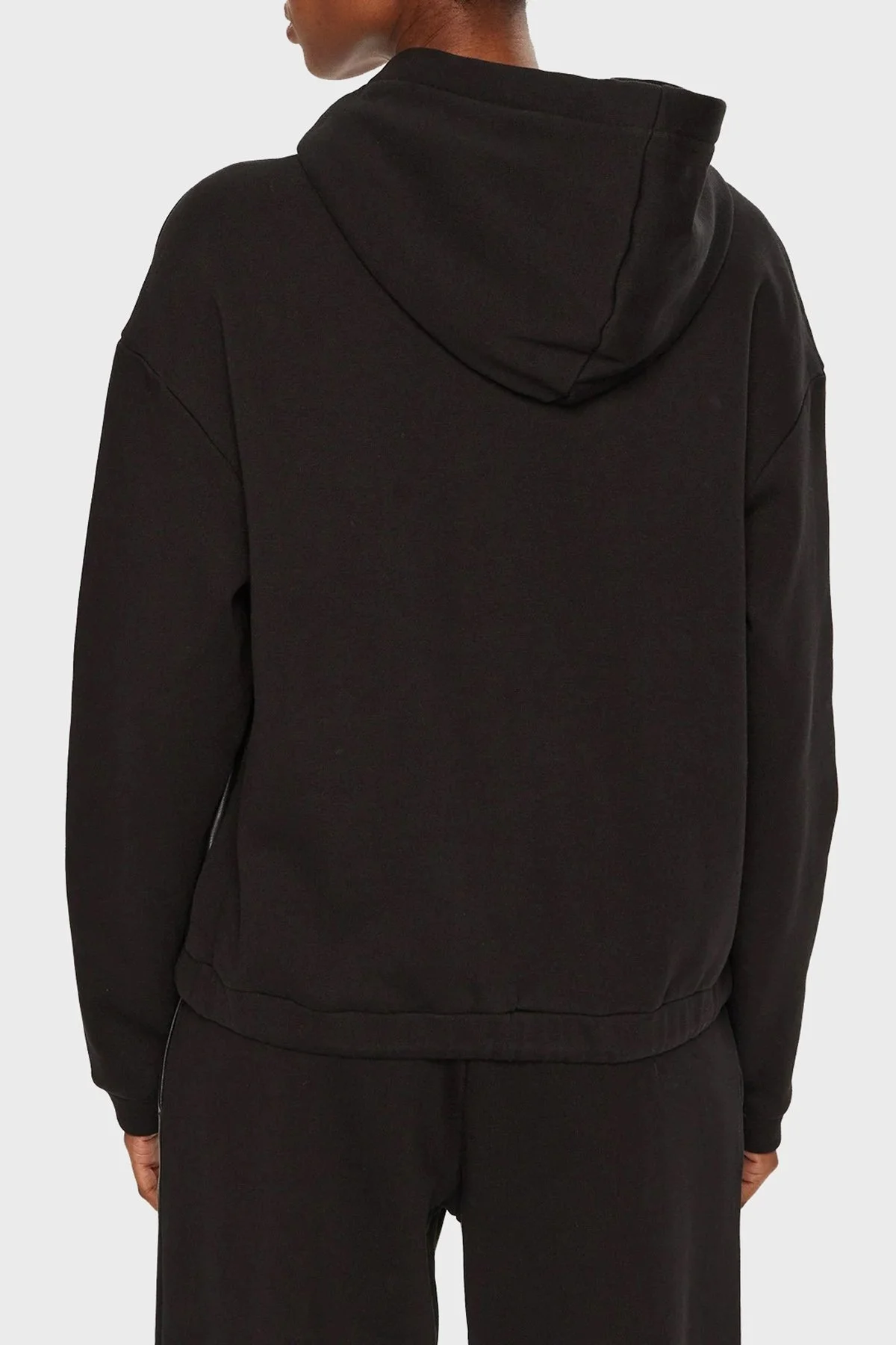 Armani Exchange Pamuklu Logolu Regular Fit Kapüşonlu Yaka Bayan Sweat 6DYM90 YJFLZ 1200 SİYAH - 3