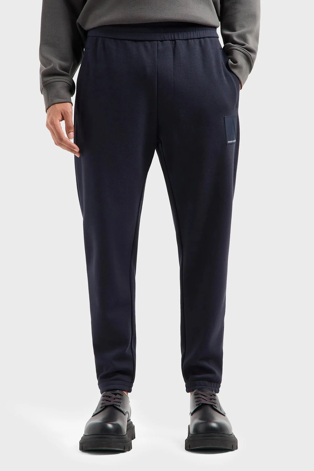 Armani Exchange Pamuklu Logolu Regular Fit Normal Bel Jogger Erkek Pantolon 6DZPJA ZJNKZ 1510 LACİVERT - 6