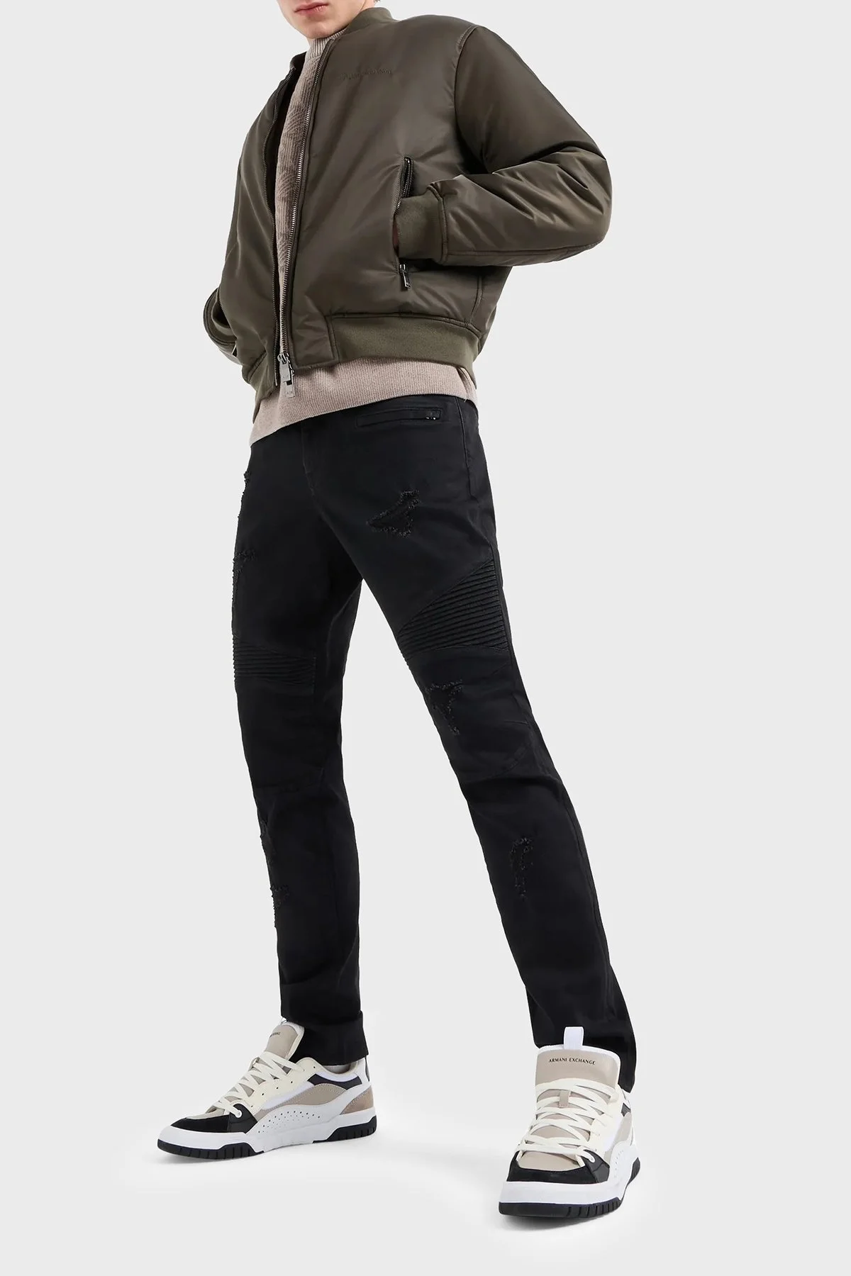 Armani Exchange Pamuklu Logolu Slim Fit Normal Bel Jeans Erkek Kot Pantolon 6DZJ27 Z1AAZ 1200 SİYAH - 2