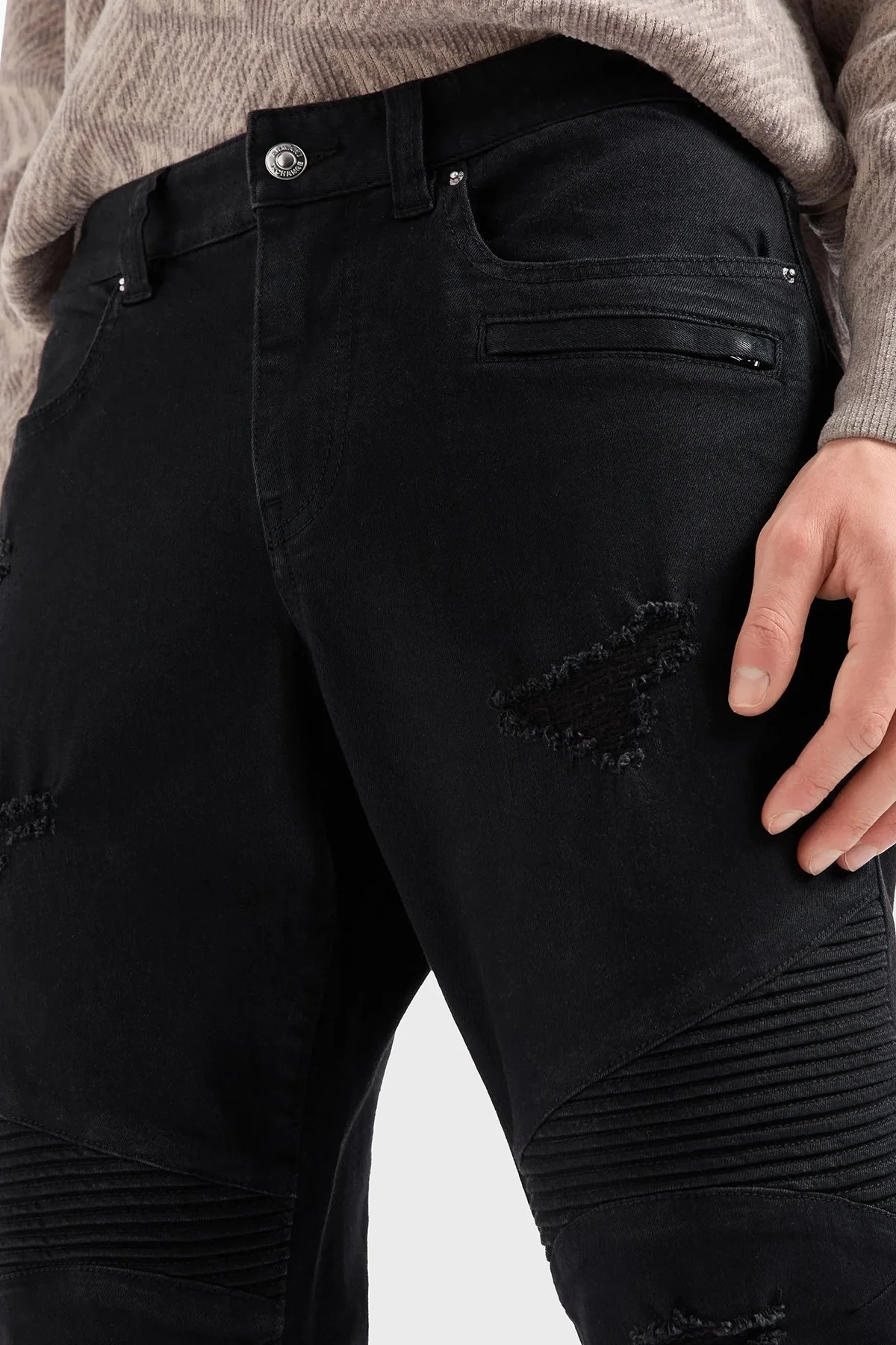 Armani Exchange Pamuklu Logolu Slim Fit Normal Bel Jeans Erkek Kot Pantolon 6DZJ27 Z1AAZ 1200 SİYAH - 3