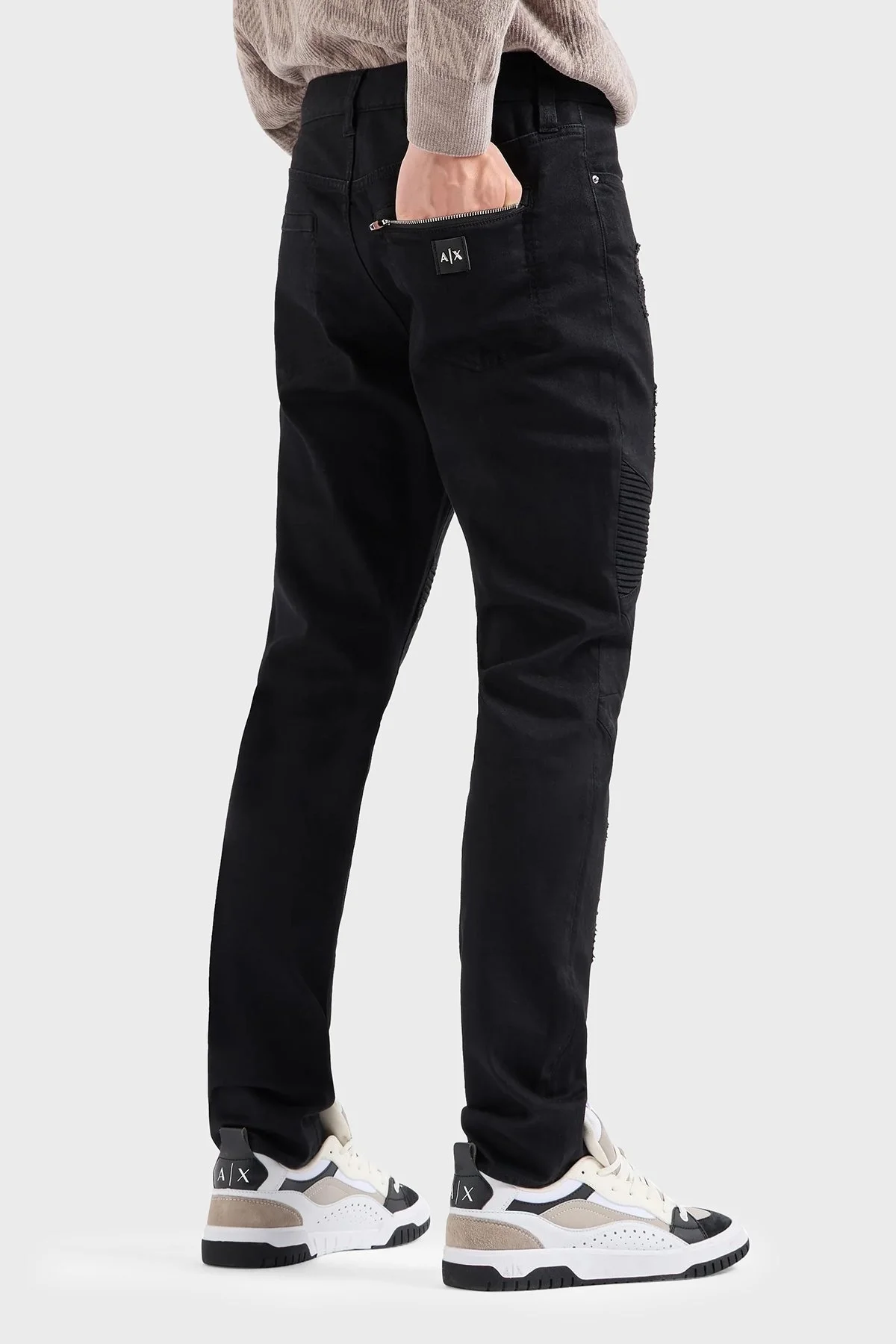 Armani Exchange Pamuklu Logolu Slim Fit Normal Bel Jeans Erkek Kot Pantolon 6DZJ27 Z1AAZ 1200 SİYAH - 5
