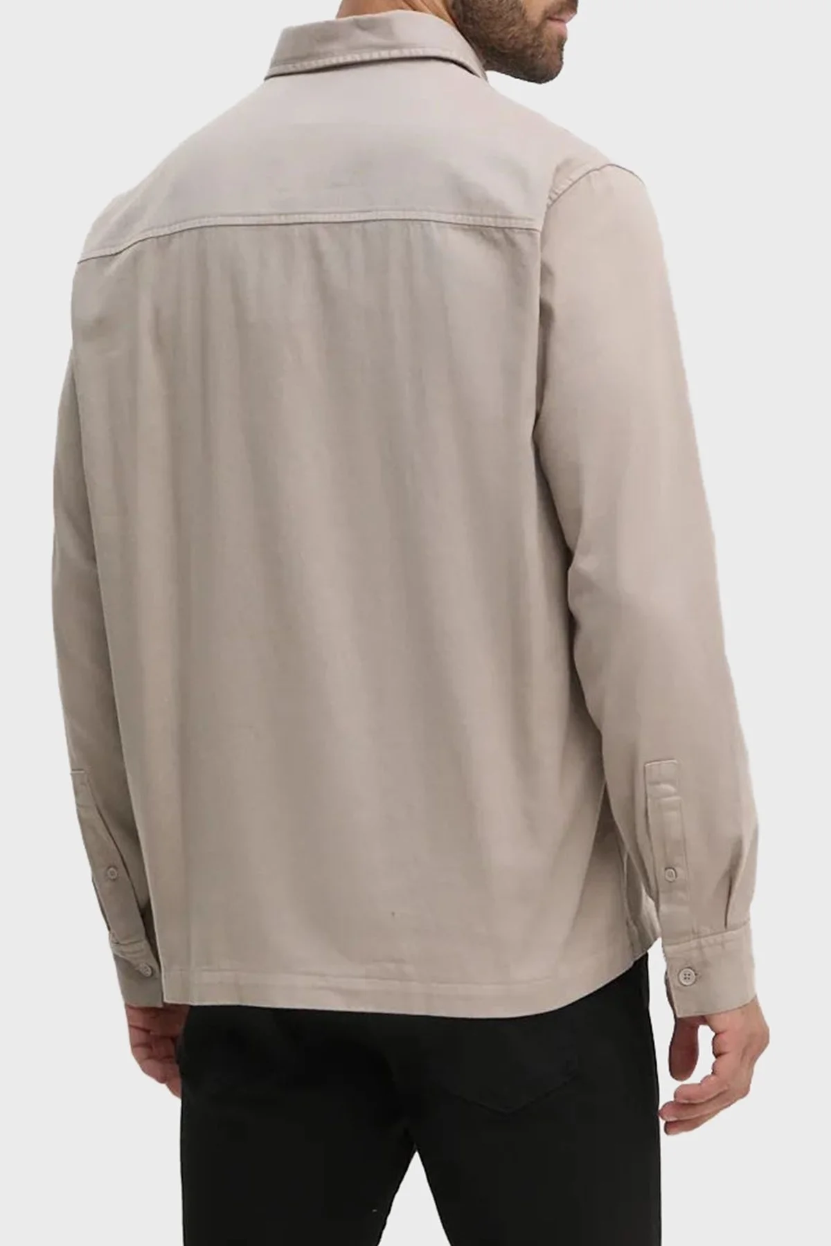 Armani Exchange Pamuklu Loose Fit Erkek Gömlek 6DZC07 ZN5EZ 17AB GRİ - 2