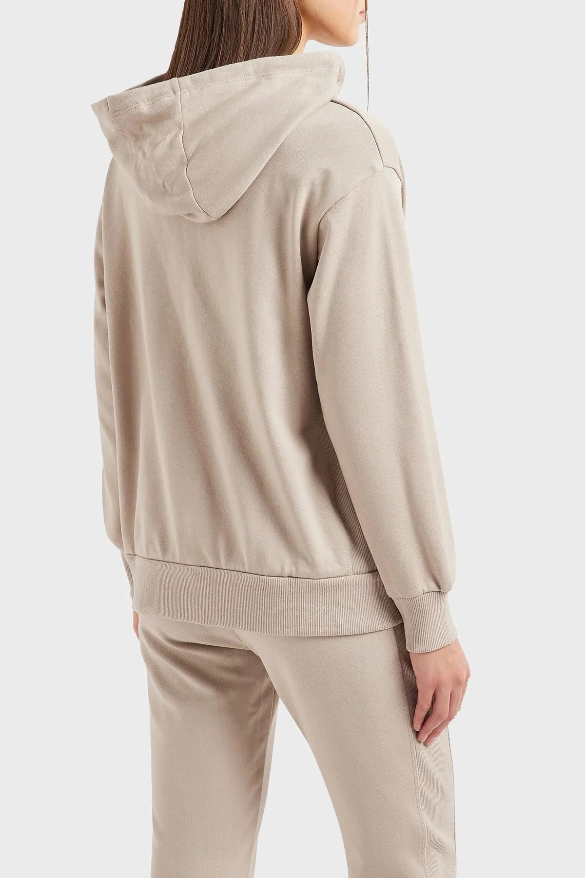 Armani Exchange Pamuklu Loose Fit Kapüşonlu Bayan Sweat 3DYM10 YJEBZ 1786 BEJ - 8