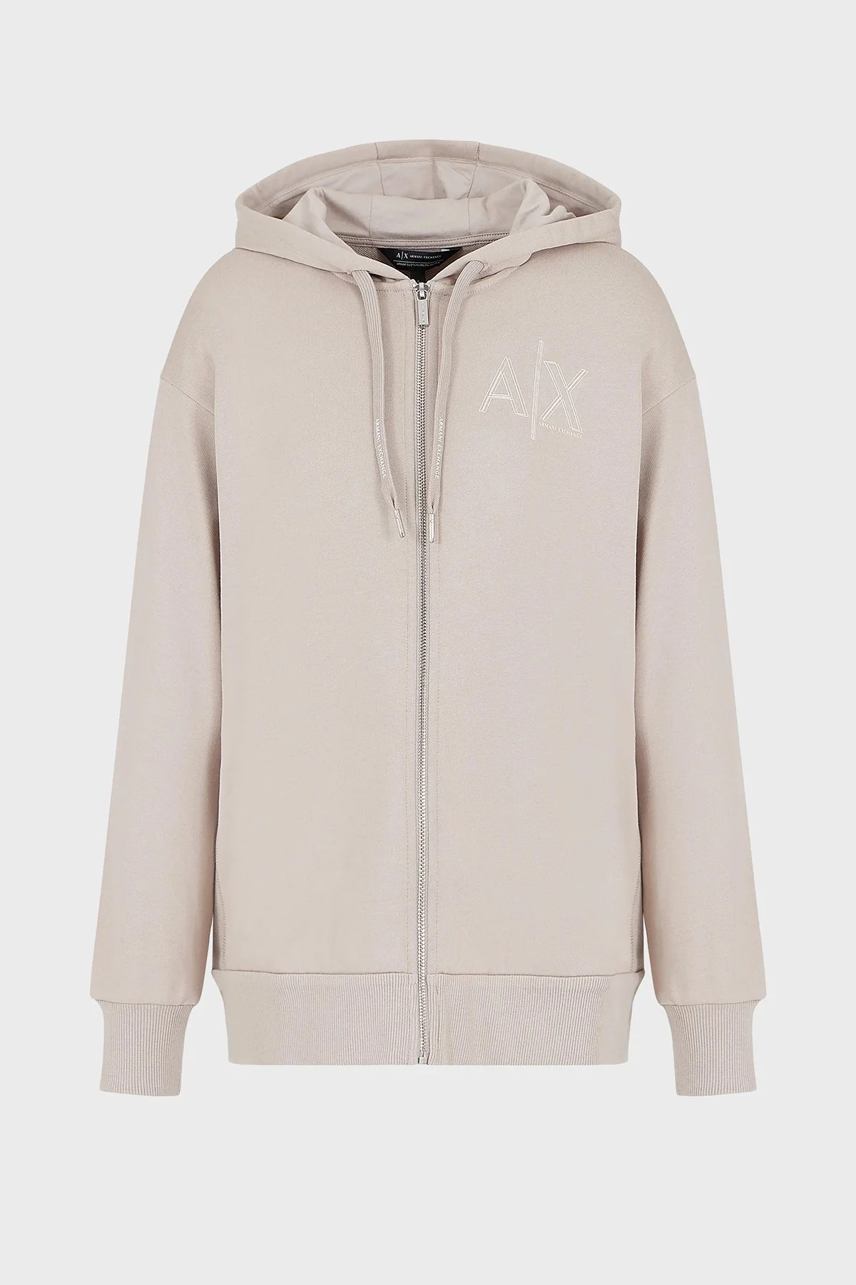 Armani Exchange Pamuklu Loose Fit Kapüşonlu Kadın Sweat 3DYM10 YJEBZ 1786 BEJ - 5