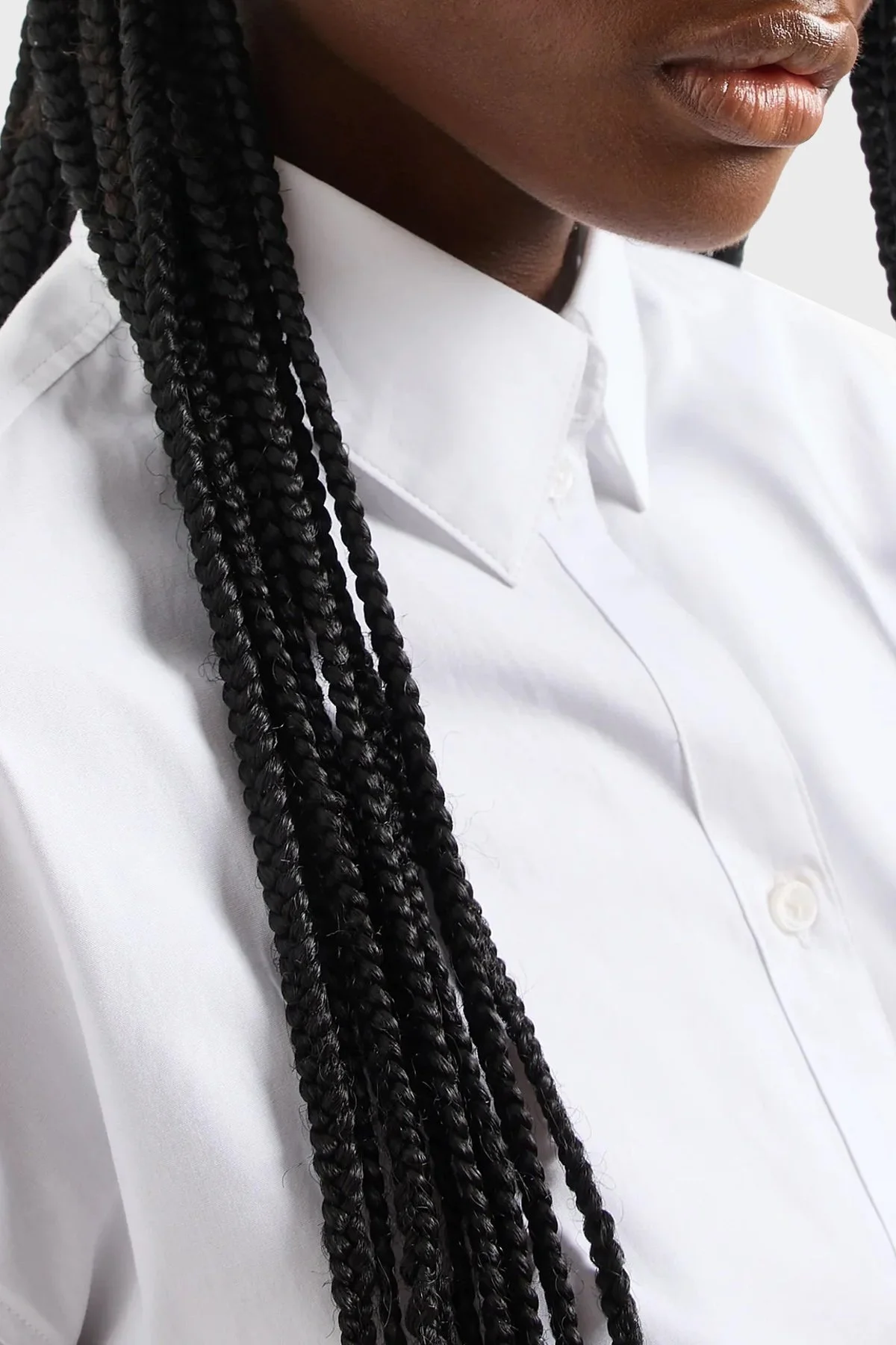 Armani Exchange Pamuklu Loose Fit Uzun Poplin Bayan Gömlek 3DYC12 YN3NZ 1000 BEYAZ - 9