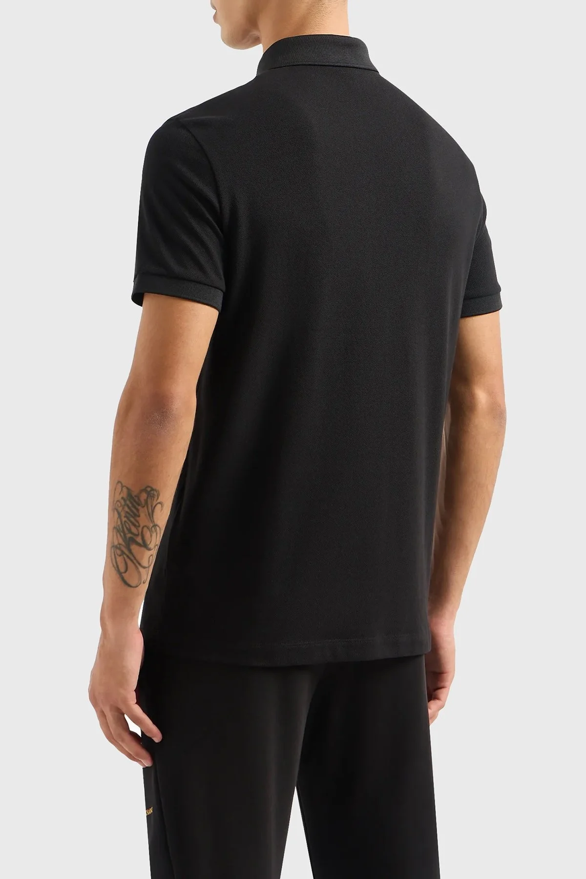 Armani Exchange Pamuklu Nakışlı Polo Yaka T shirt Erkek Polo Yaka T Shirt 3DZFDF ZJM5Z 1200 SİYAH - 2