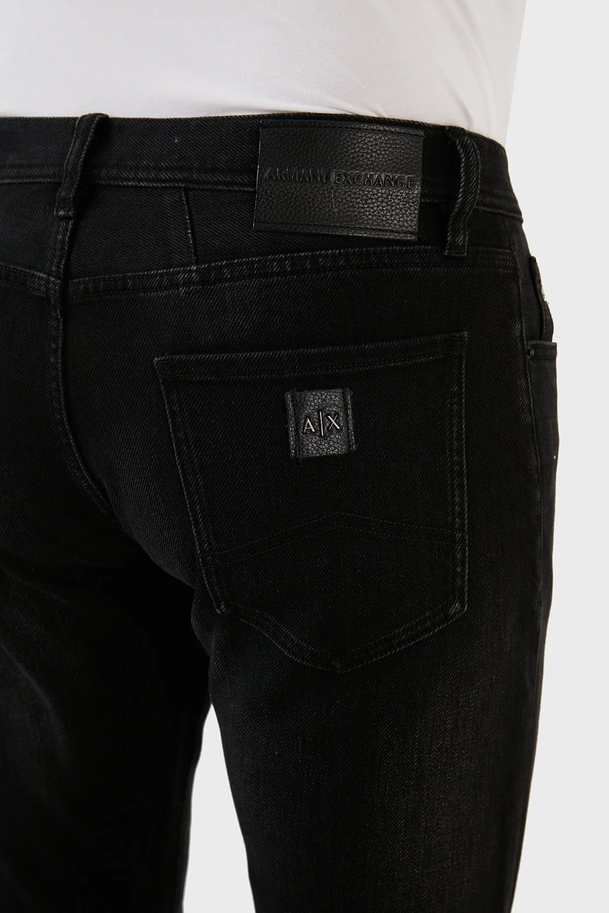 Armani Exchange Pamuklu Normal Bel Düz Paça Slim Fit J13 Jeans Erkek Kot Pantolon 6LZJ13 Z1VQZ 0204 SİYAH - 7