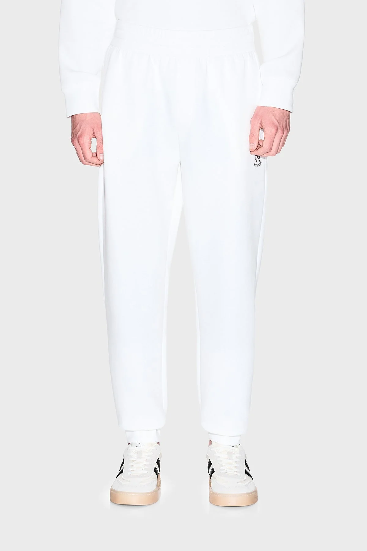 Armani Exchange Pamuklu Normal Bel Lastikli Paça Jogger Erkek Pantolon XM001778 AF10818 U0009 BEYAZ - 1