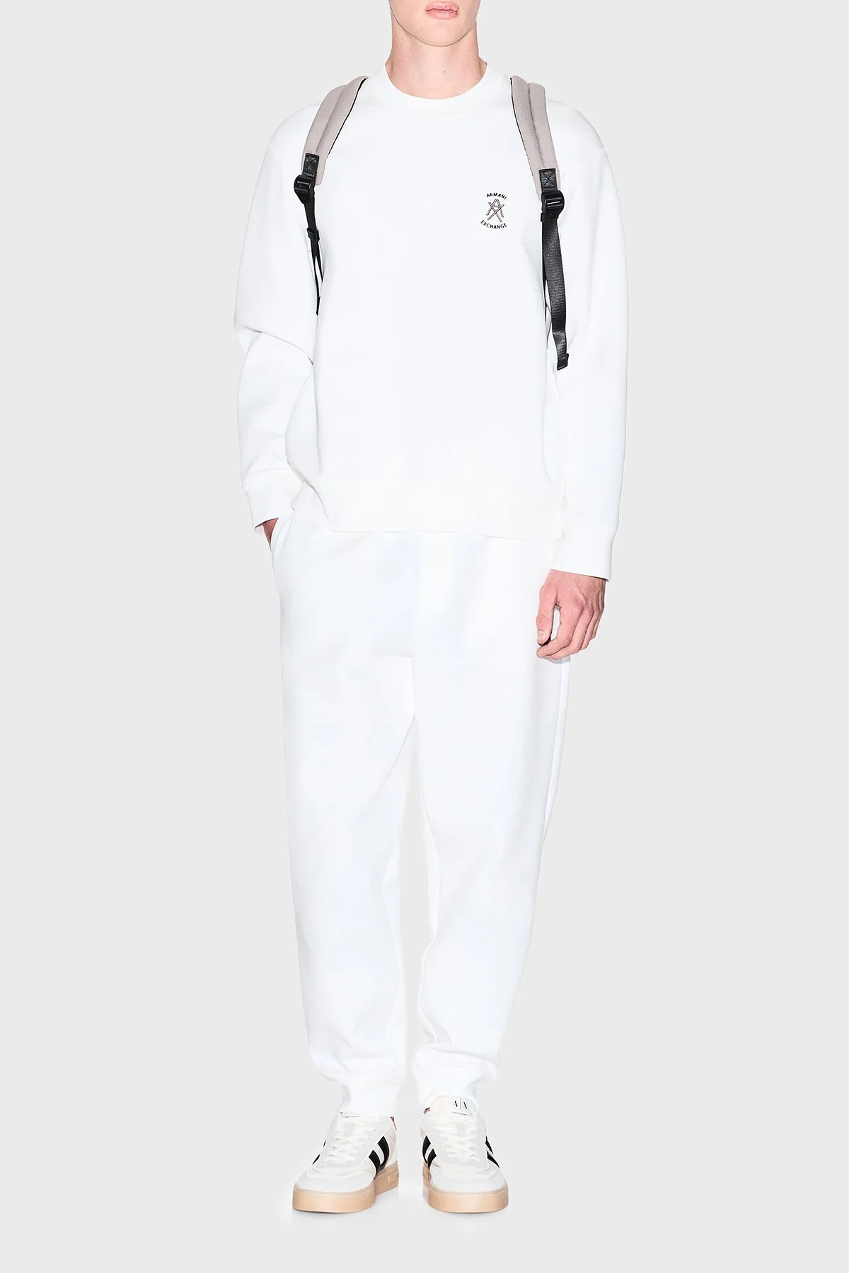 Armani Exchange Pamuklu Normal Bel Lastikli Paça Jogger Erkek Pantolon XM001778 AF10818 U0009 BEYAZ - 2