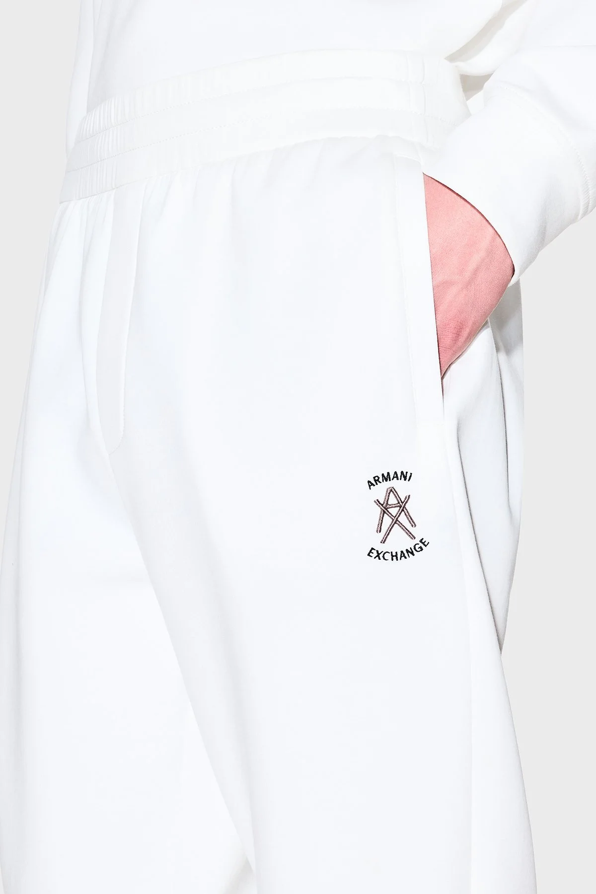 Armani Exchange Pamuklu Normal Bel Lastikli Paça Jogger Erkek Pantolon XM001778 AF10818 U0009 BEYAZ - 4
