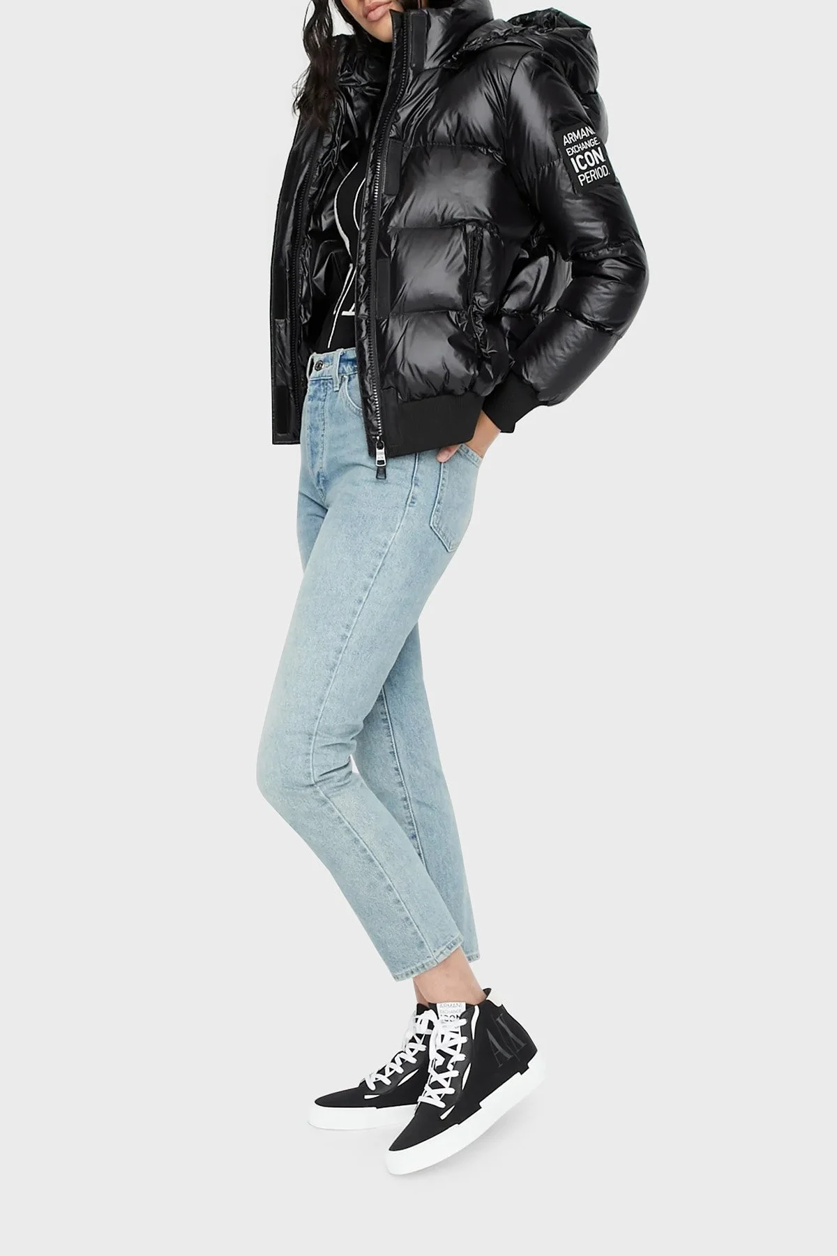 Armani Exchange Pamuklu Normal Bel Regular Fit J51 Jeans Bayan Kot Pantolon 8NYJ51 Y2AAZ 150A MAVİ - 3