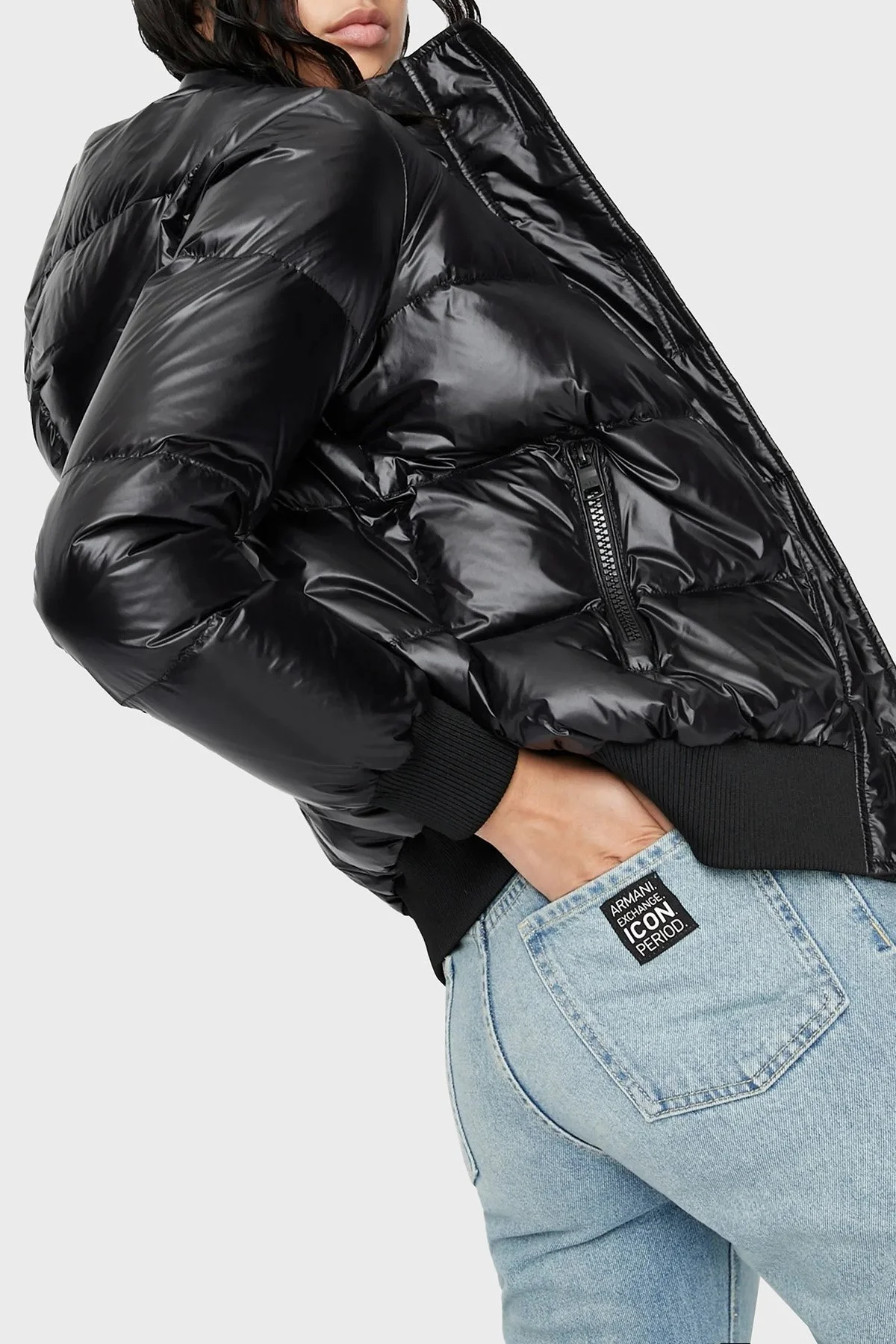 Armani Exchange Pamuklu Normal Bel Regular Fit J51 Jeans Bayan Kot Pantolon 8NYJ51 Y2AAZ 150A MAVİ - 4