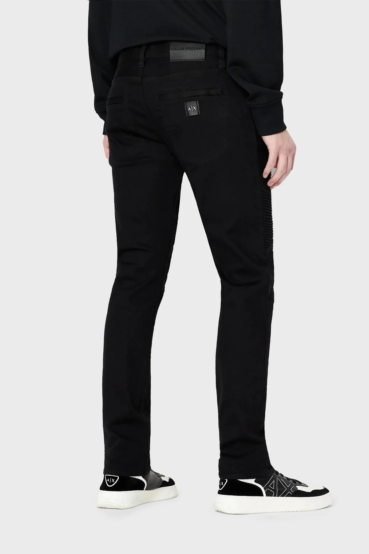 Armani Exchange Pamuklu Normal Bel Skinny Fit Dar Paça J27 Jeans Erkek Kot Pantolon 3RZJ27 Z1AAZ 1200 SİYAH - 2