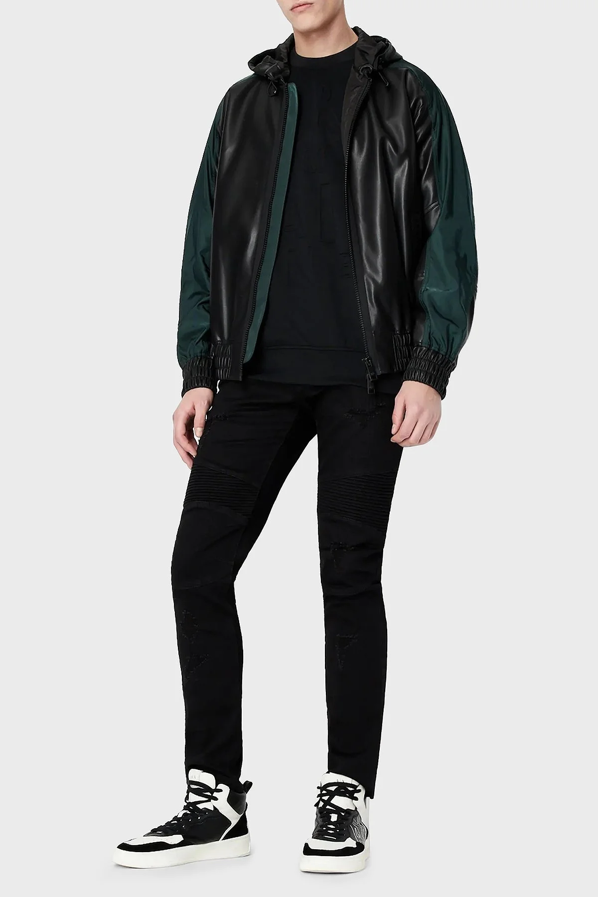 Armani Exchange Pamuklu Normal Bel Skinny Fit Dar Paça J27 Jeans Erkek Kot Pantolon 3RZJ27 Z1AAZ 1200 SİYAH - 3