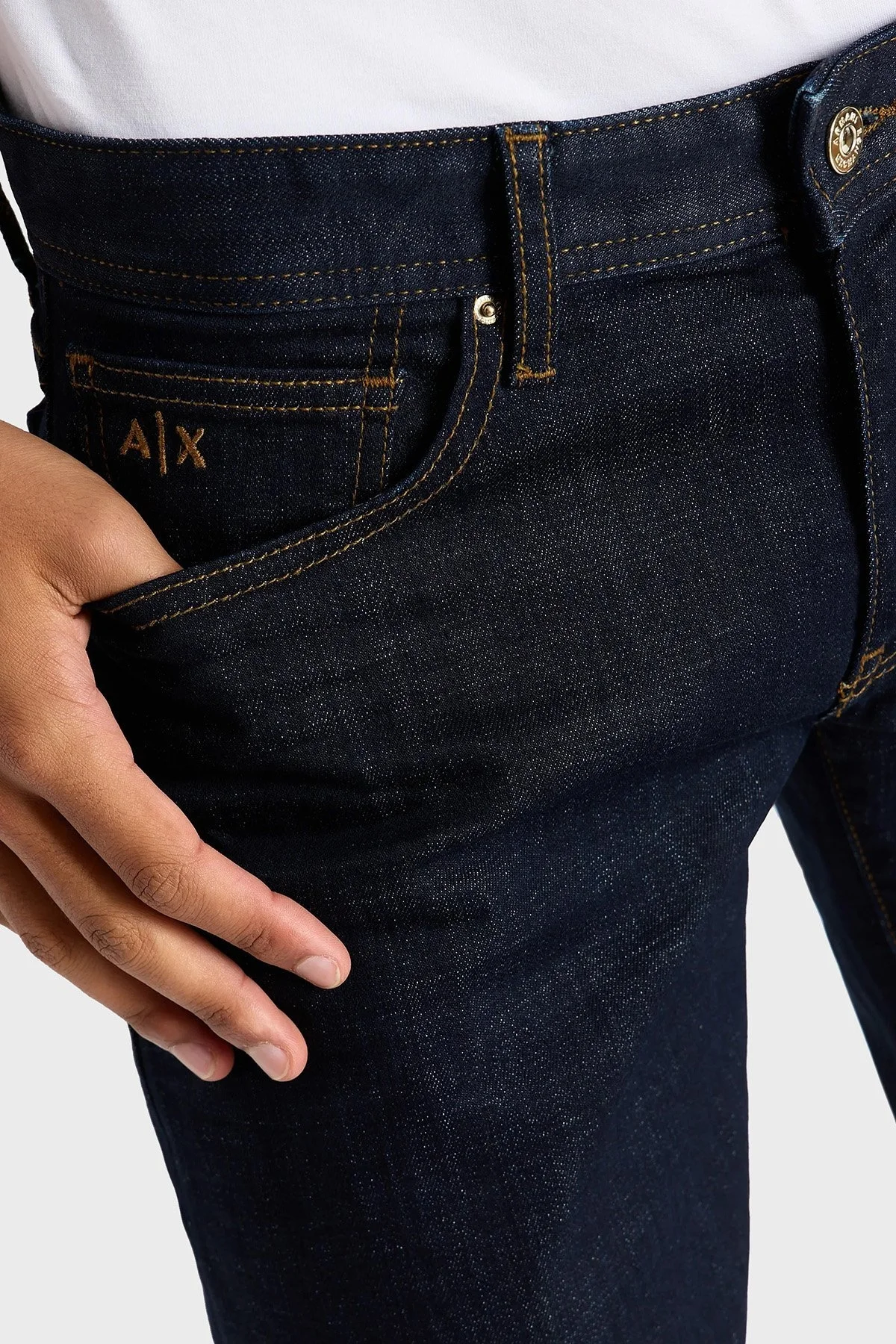 Armani Exchange Pamuklu Normal Bel Skinny Fit J14 Jeans Erkek Kot Pantolon 6RZJ14 Z691Z 1500 MAVİ - 4