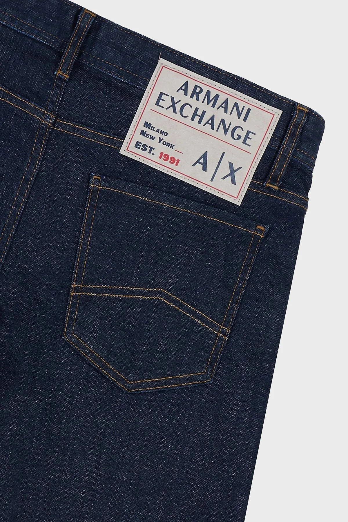 Armani Exchange Pamuklu Normal Bel Skinny Fit J14 Jeans Erkek Kot Pantolon 6RZJ14 Z691Z 1500 MAVİ - 7