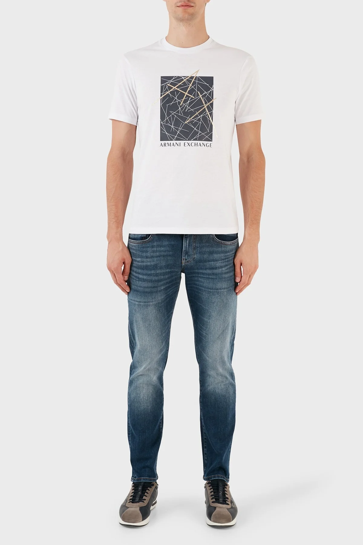 Armani Exchange Pamuklu Normal Bel Slim Fit Dar Paça J13 Jeans Erkek Kot Pantolon 6RZJ13 Z1YJZ 1500 LACİVERT - 1