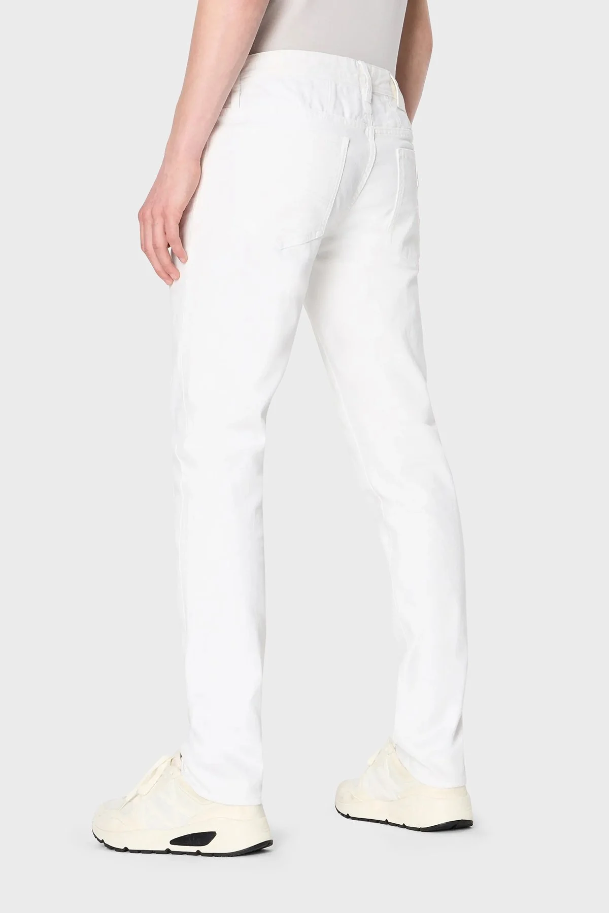 Armani Exchange Pamuklu Normal Bel Slim Fit Dar Paça J14 Jeans Erkek Kot Pantolon 8NZJ14 Z1SBZ 1100 BEYAZ - 3