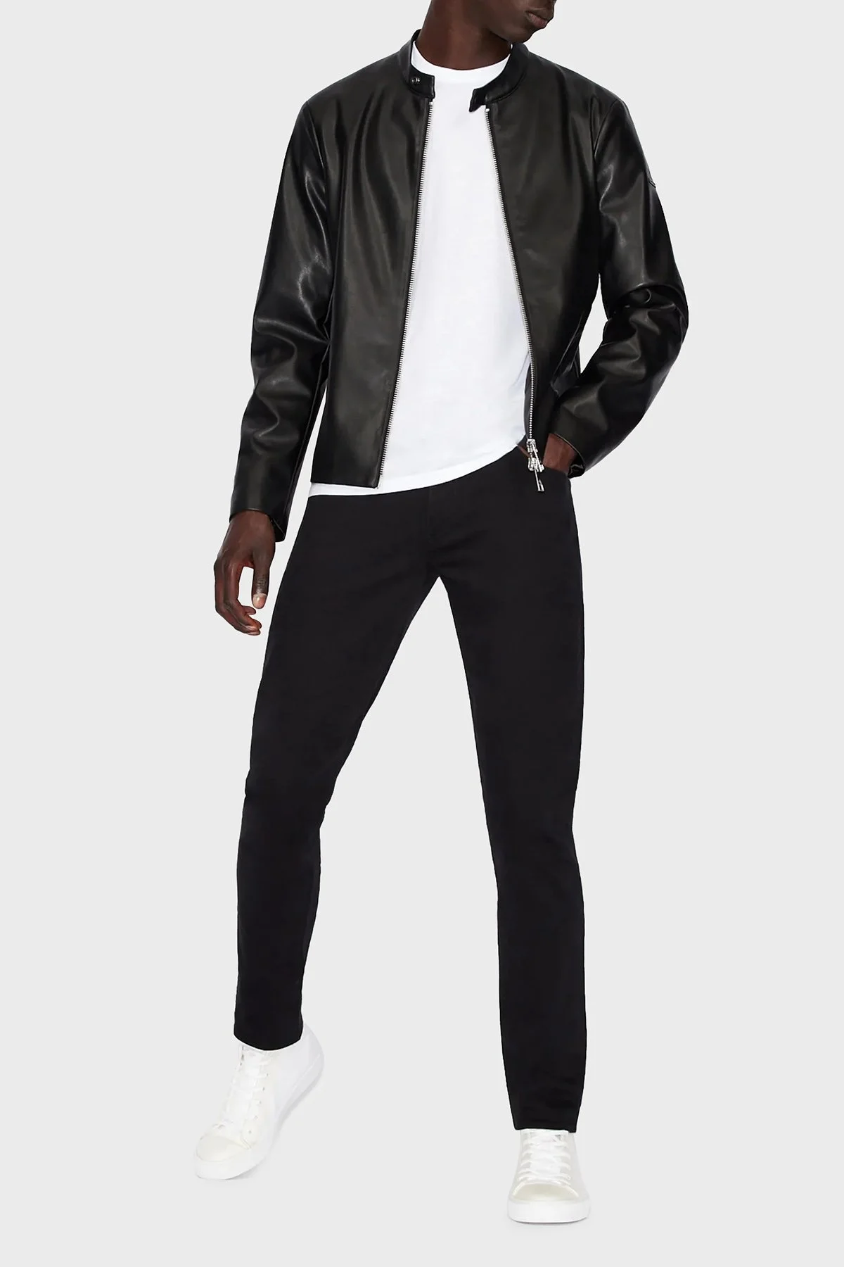 Armani Exchange Pamuklu Normal Bel Slim Fit Dar Paça J14 Jeans Erkek Kot Pantolon 8NZJ14 Z1SBZ 1200 SİYAH - 1