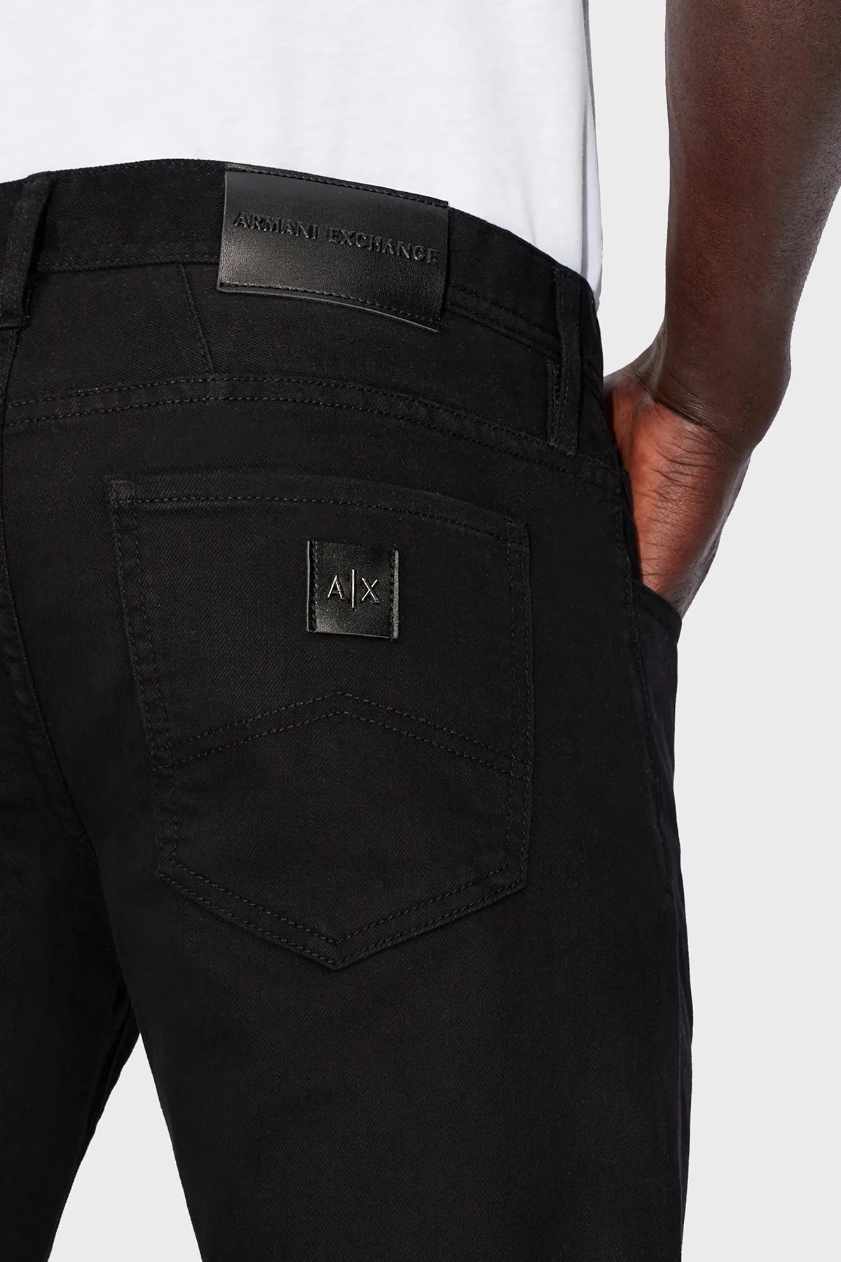 Armani Exchange Pamuklu Normal Bel Slim Fit Dar Paça J14 Jeans Erkek Kot Pantolon 8NZJ14 Z1SBZ 1200 SİYAH - 4