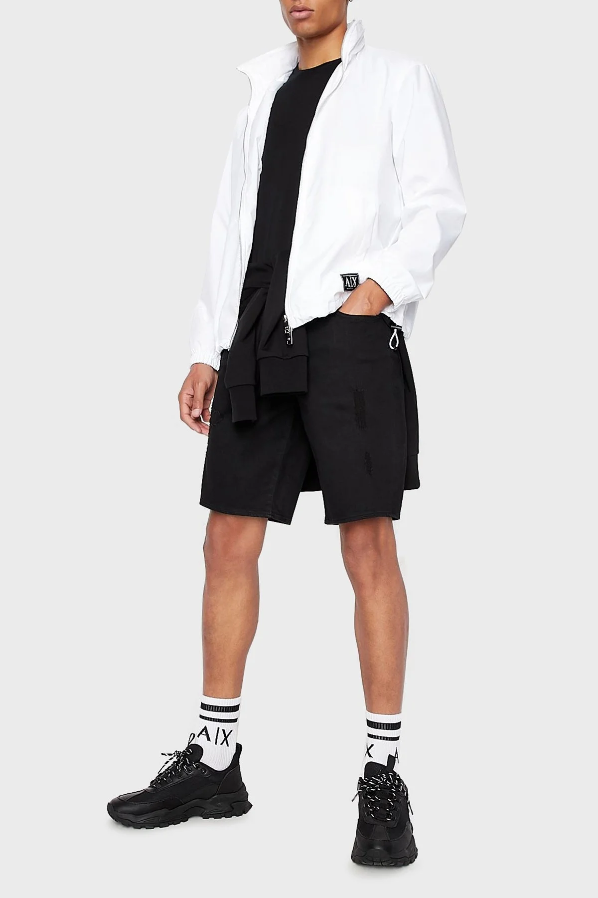 Armani Exchange Pamuklu Normal Bel Slim Fit Kot Erkek Short 3LZJ65 Z1AAZ 1200 SİYAH - 2