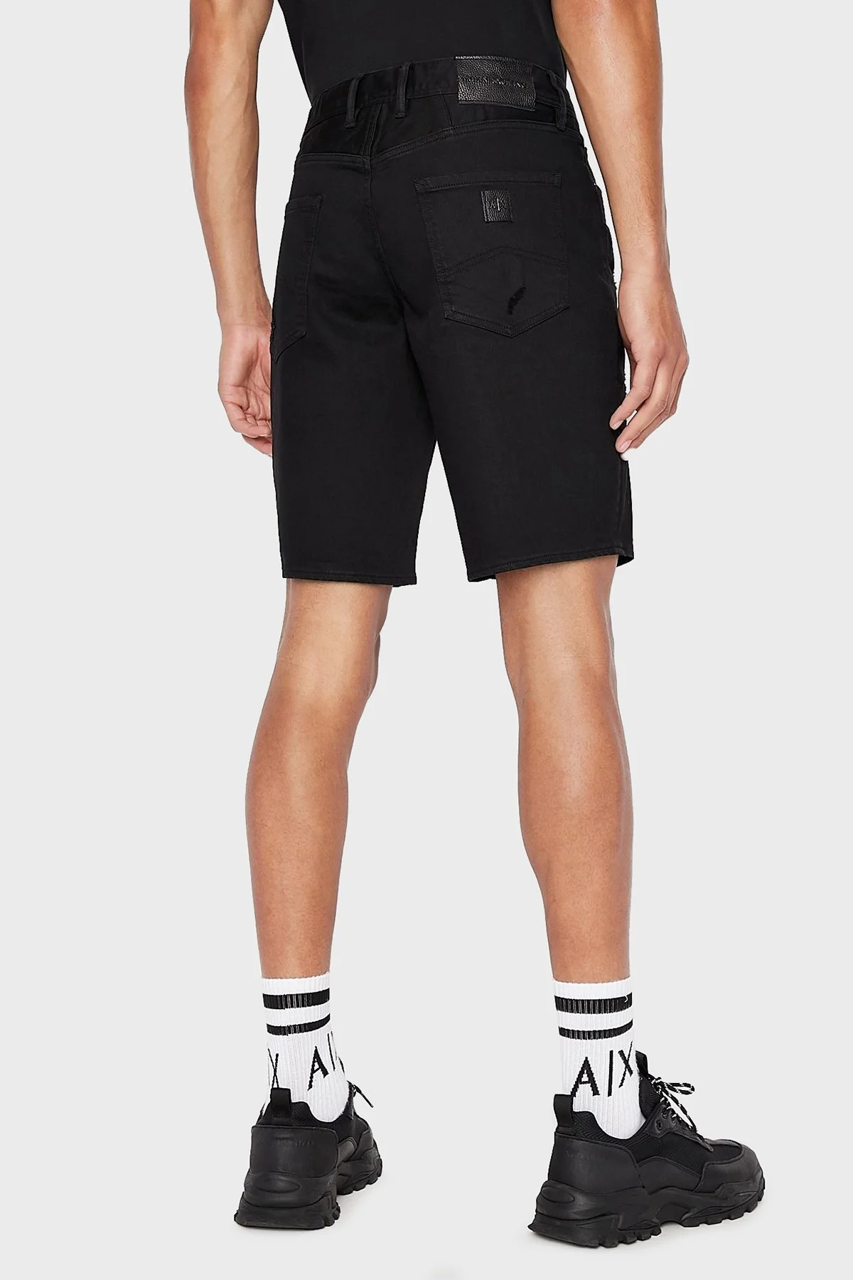 Armani Exchange Pamuklu Normal Bel Slim Fit Kot Erkek Short 3LZJ65 Z1AAZ 1200 SİYAH - 3