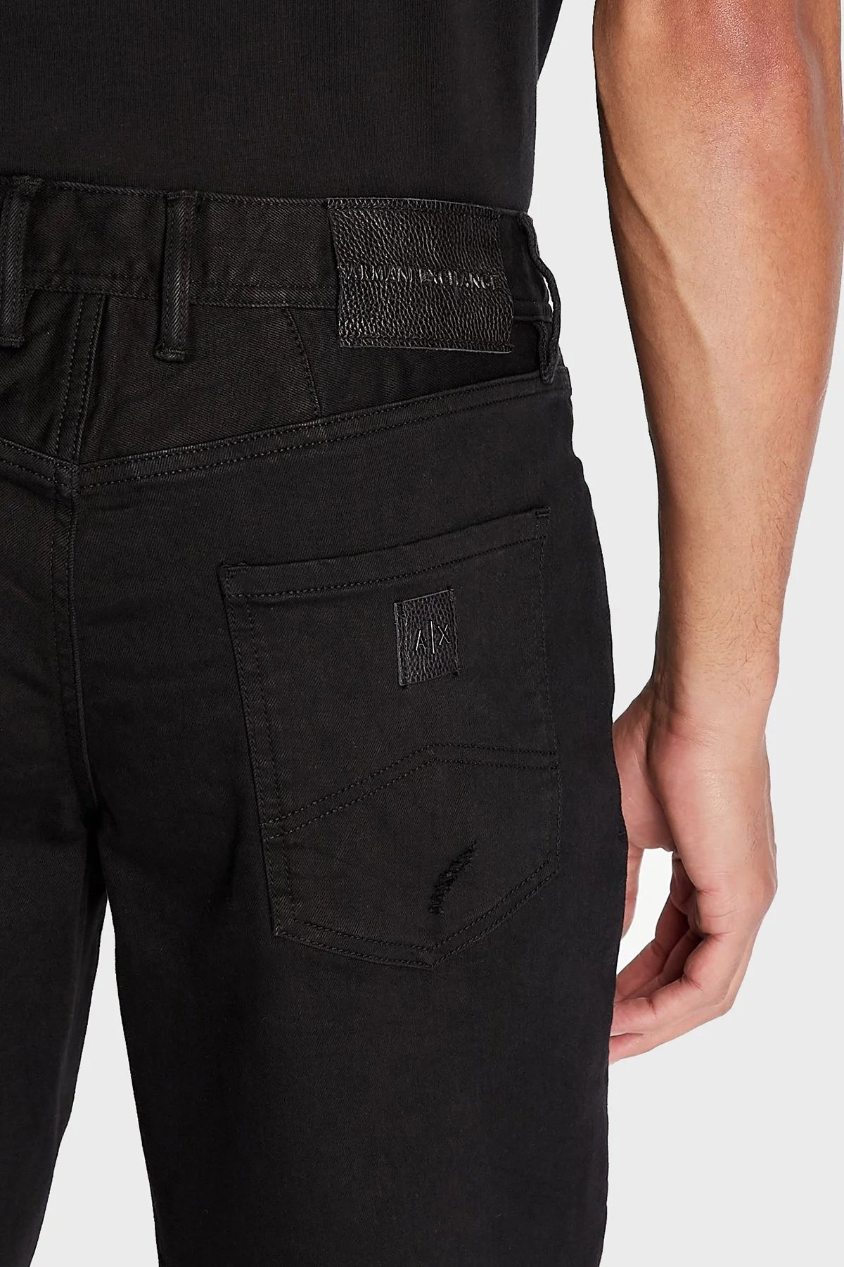 Armani Exchange Pamuklu Normal Bel Slim Fit Kot Erkek Short 3LZJ65 Z1AAZ 1200 SİYAH - 4