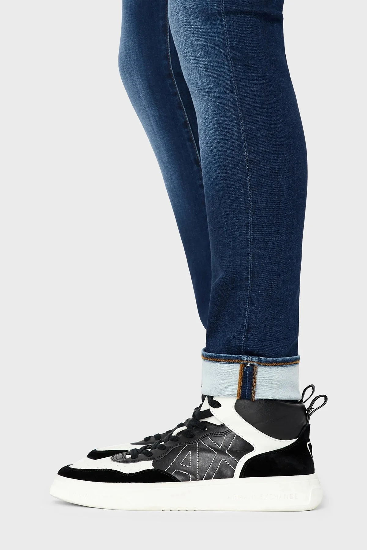 Armani Exchange Pamuklu Normal Bel Super Skinny Fit Dar Paça J33 Jeans Erkek Kot Pantolon 3RZJ33 Z1XXZ 1500 LACİVERT - 5