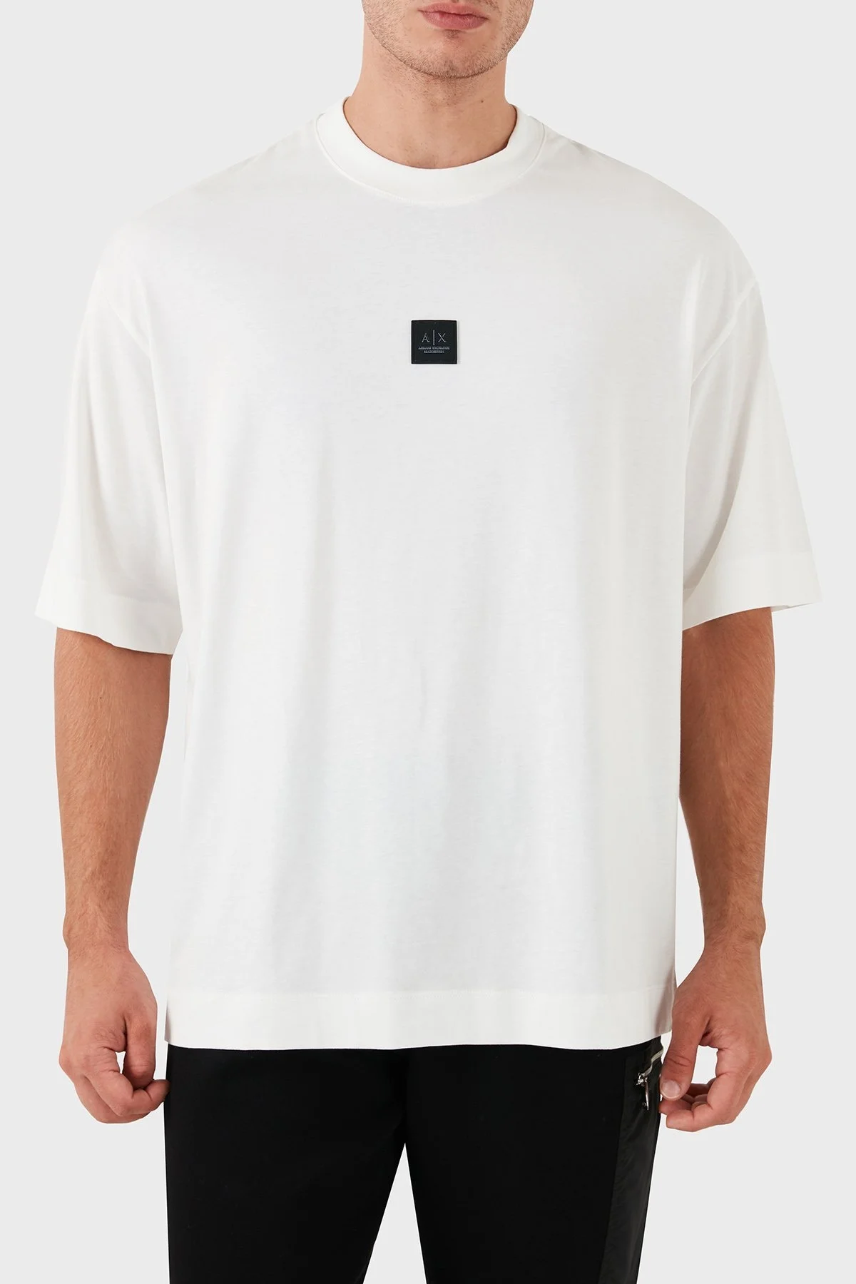 Armani Exchange Pamuklu Oversize Fit Erkek T Shirt XM000118 AF10361 U0009 BEYAZ - 1