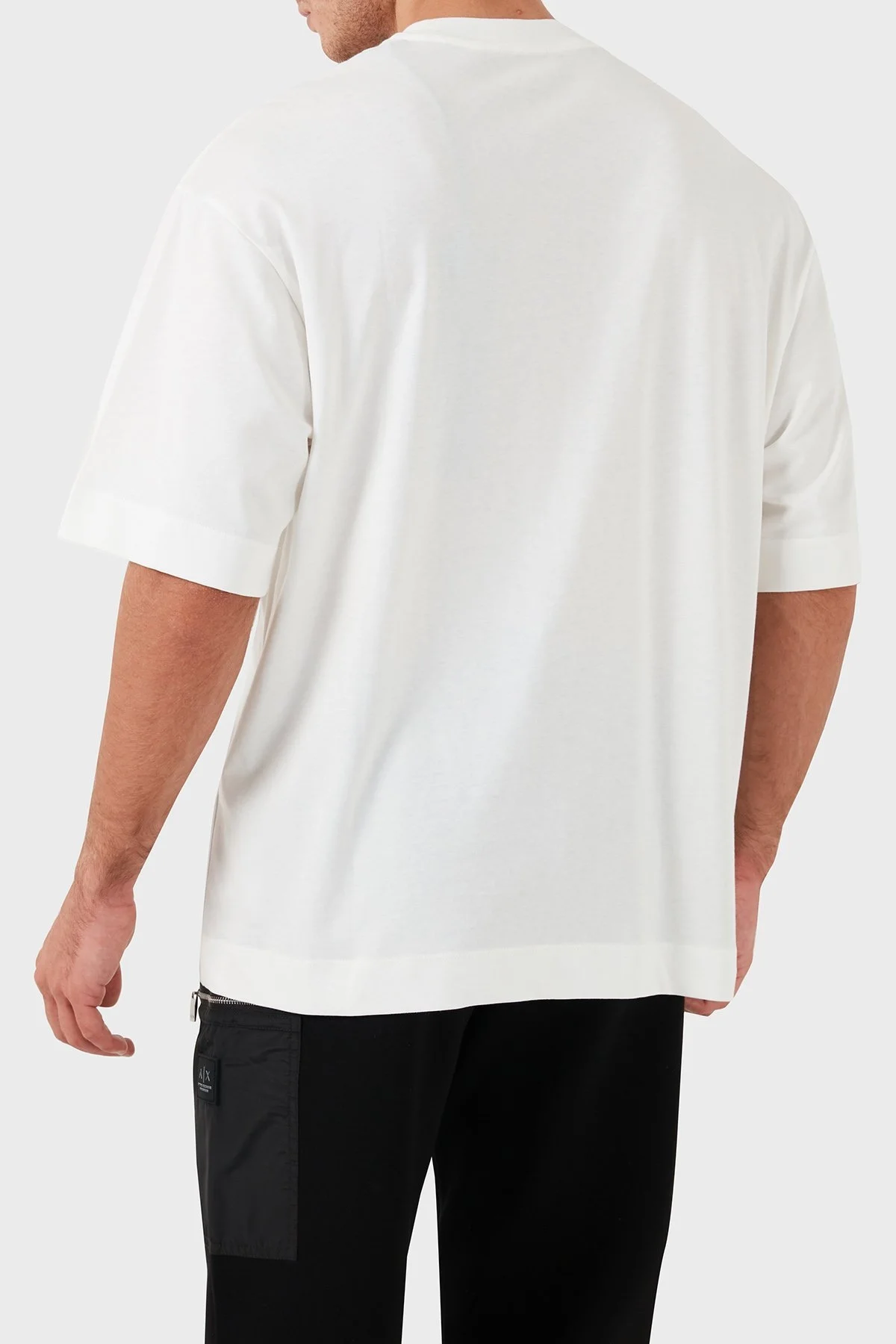 Armani Exchange Pamuklu Oversize Fit Erkek T Shirt XM000118 AF10361 U0009 BEYAZ - 3