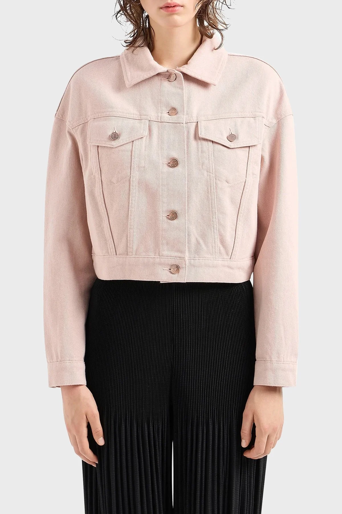 Armani Exchange Pamuklu Regular Fit Bayan Ceket 6DYB14 Y19DZ 3424 PUDRA - 5