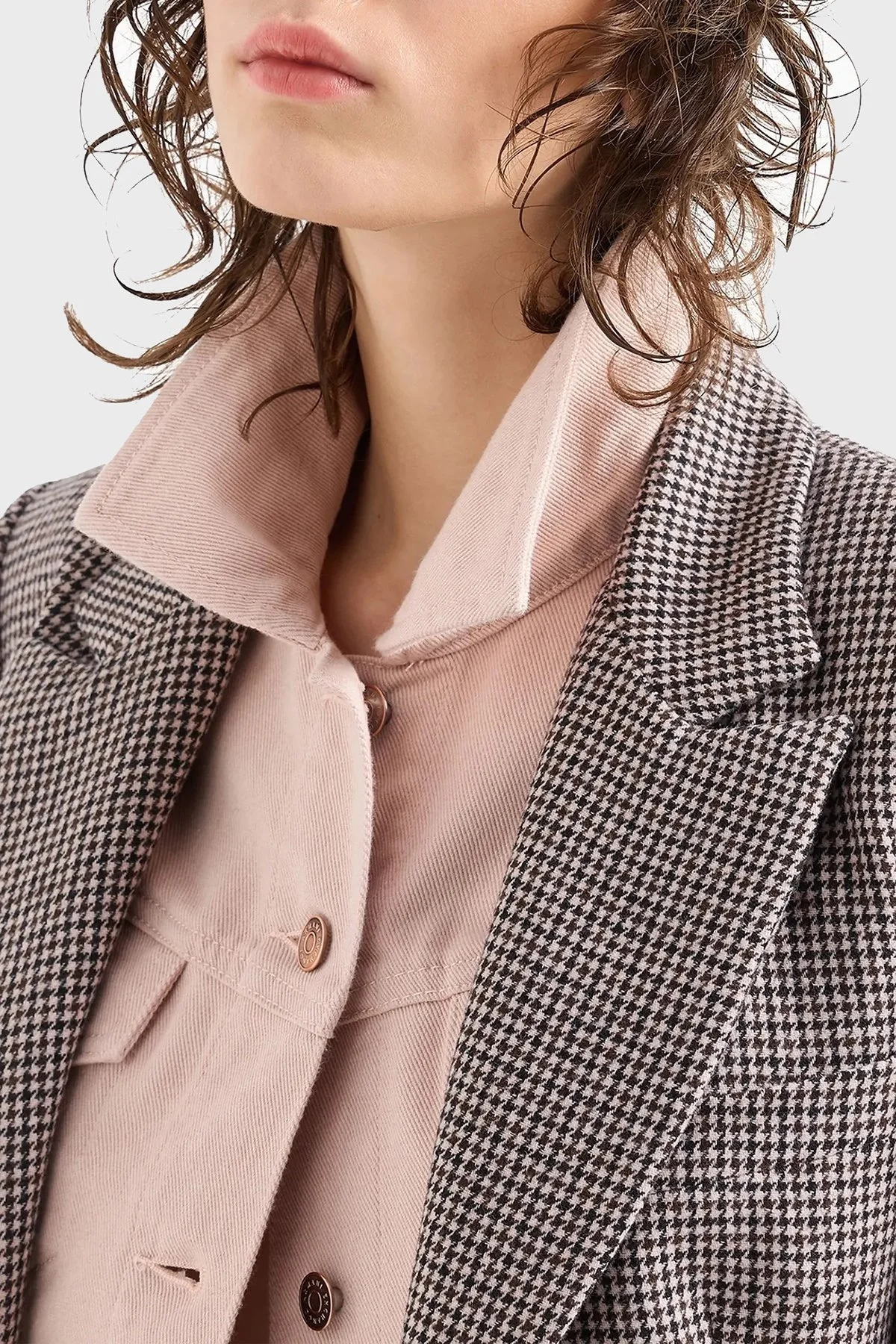 Armani Exchange Pamuklu Regular Fit Bayan Ceket 6DYB14 Y19DZ 3424 PUDRA - 6