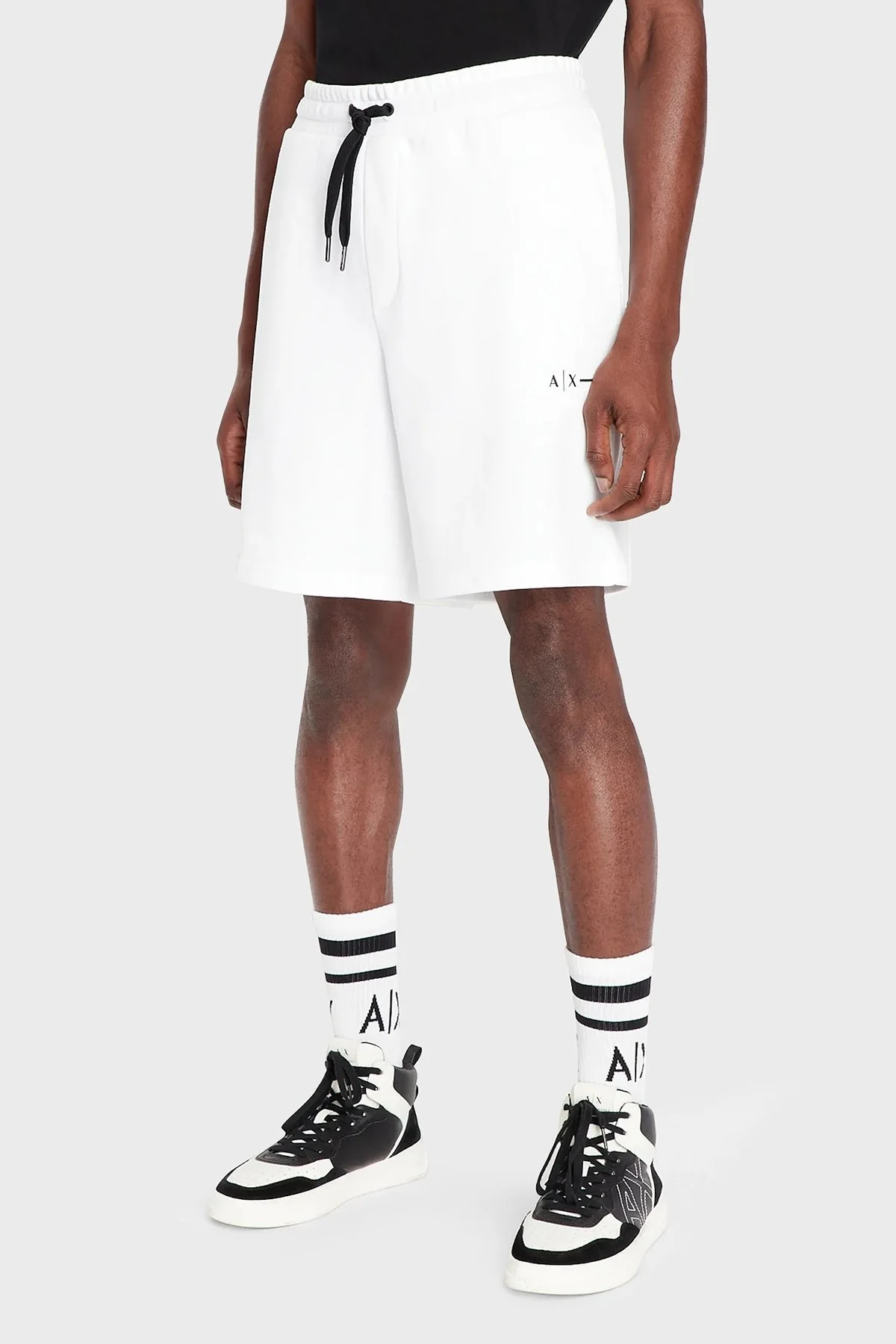 Armani Exchange Pamuklu Regular Fit Belden Bağlamalı Cepli Erkek Short 3RZSBB ZJCAZ 1100 BEYAZ - 1