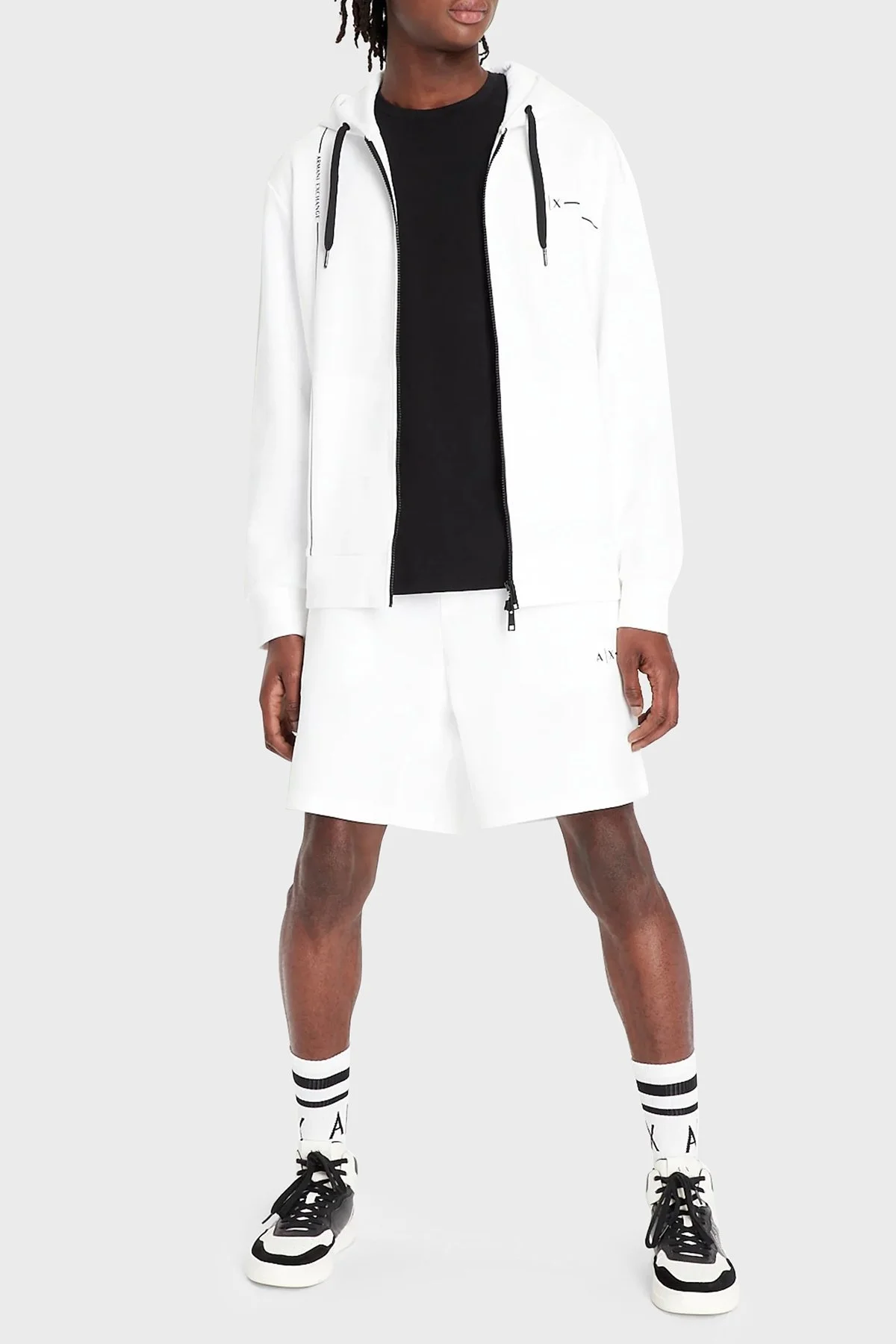 Armani Exchange Pamuklu Regular Fit Belden Bağlamalı Cepli Erkek Short 3RZSBB ZJCAZ 1100 BEYAZ - 2