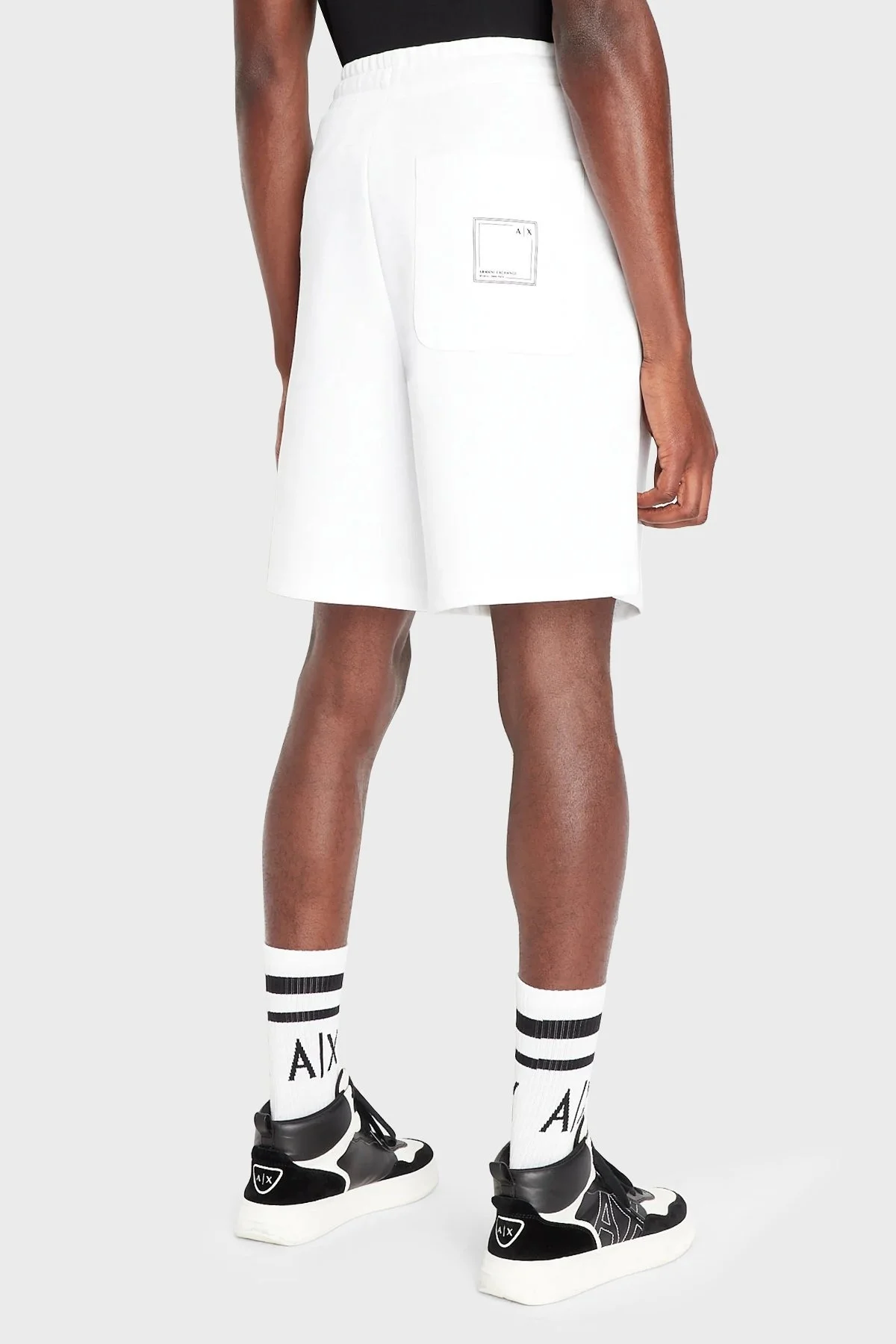 Armani Exchange Pamuklu Regular Fit Belden Bağlamalı Cepli Erkek Short 3RZSBB ZJCAZ 1100 BEYAZ - 3