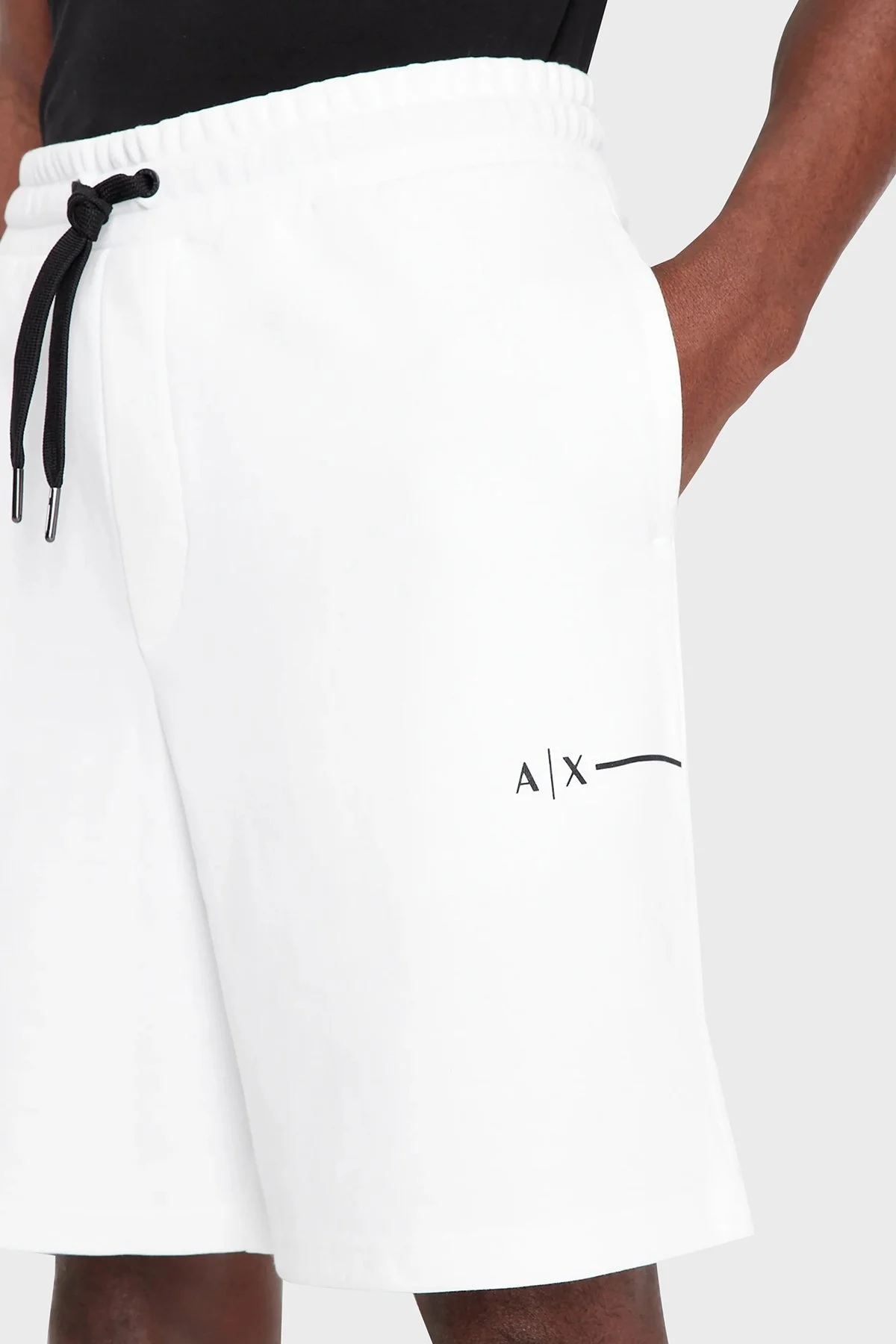 Armani Exchange Pamuklu Regular Fit Belden Bağlamalı Cepli Erkek Short 3RZSBB ZJCAZ 1100 BEYAZ - 4