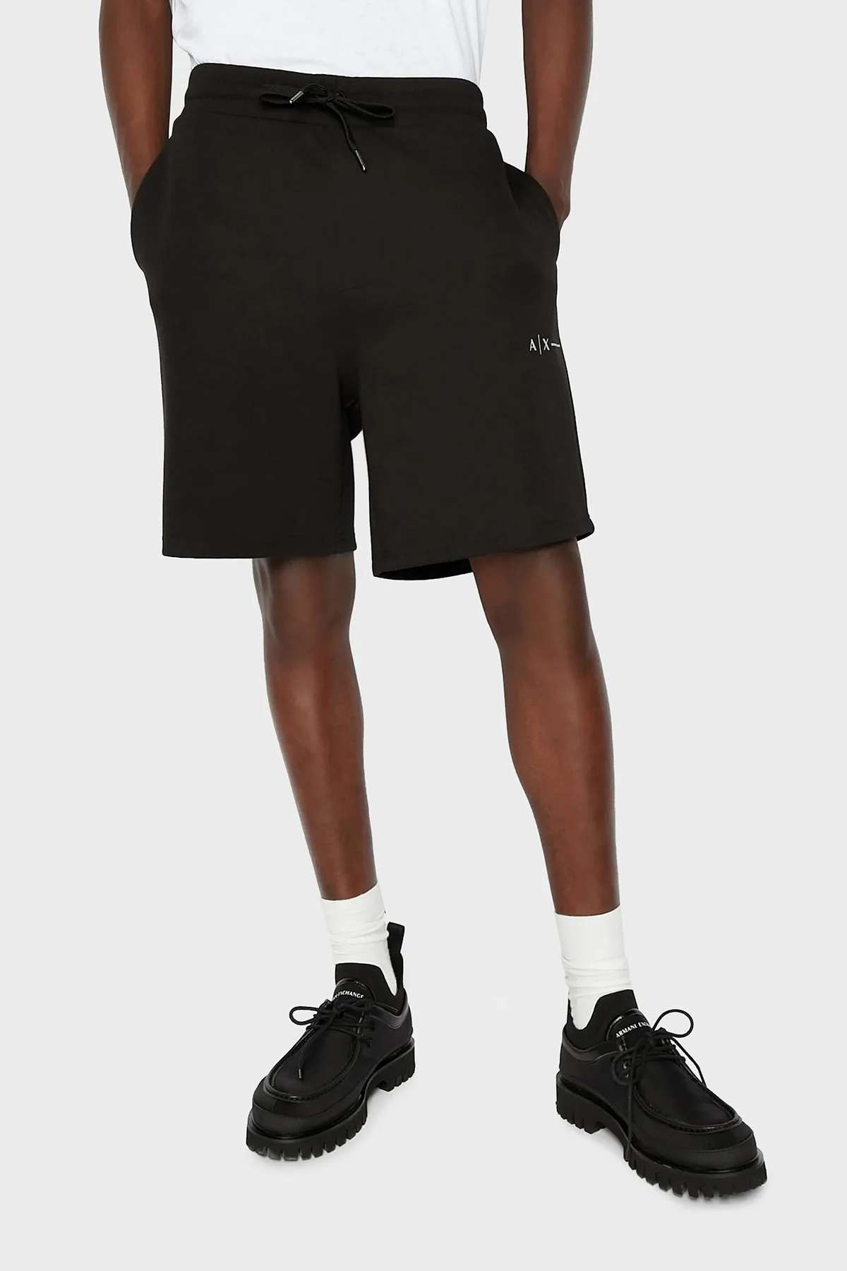 Armani Exchange Pamuklu Regular Fit Belden Bağlamalı Cepli Erkek Short 3RZSBB ZJCAZ 1200 SİYAH - 1