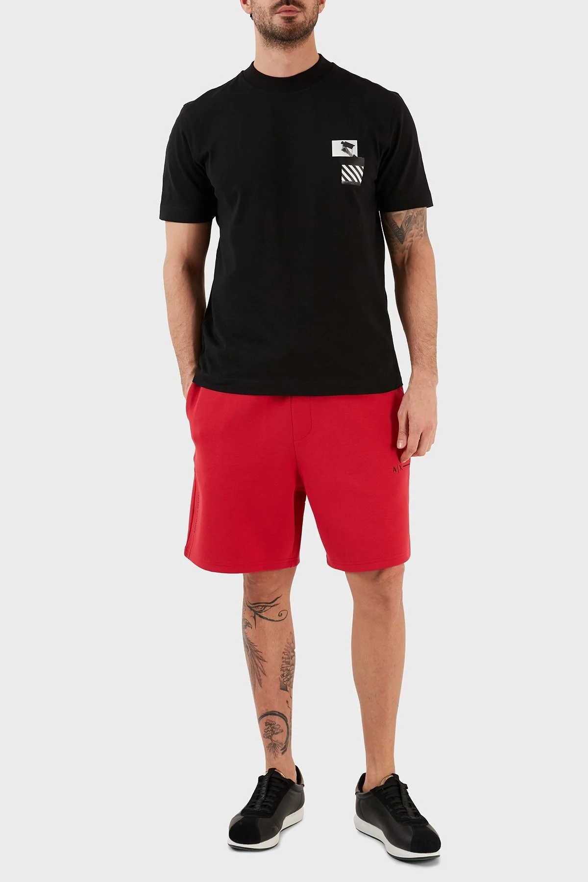 Armani Exchange Pamuklu Regular Fit Belden Bağlamalı Cepli Erkek Short 3RZSBB ZJCAZ 14AQ KIRMIZI - 1