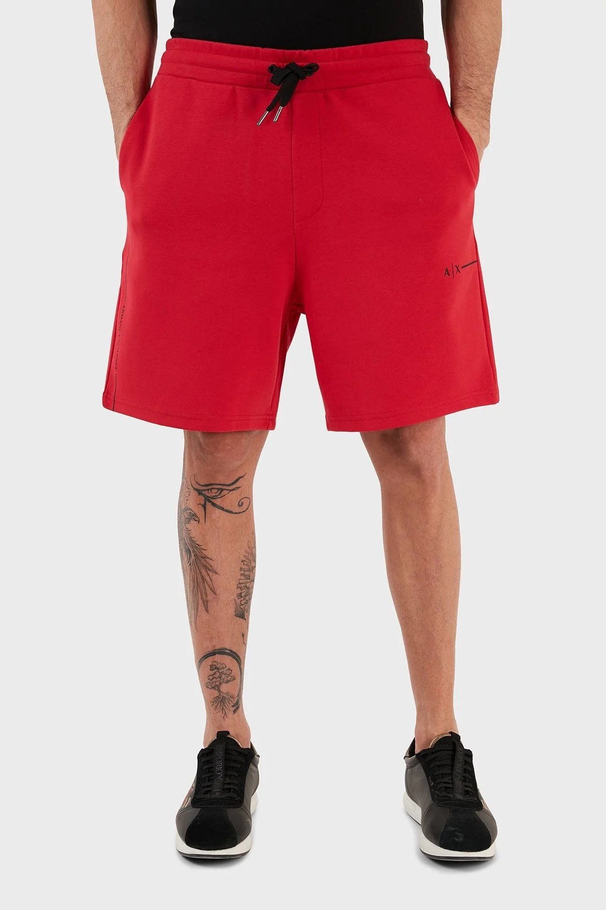 Armani Exchange Pamuklu Regular Fit Belden Bağlamalı Cepli Erkek Short 3RZSBB ZJCAZ 14AQ KIRMIZI - 2